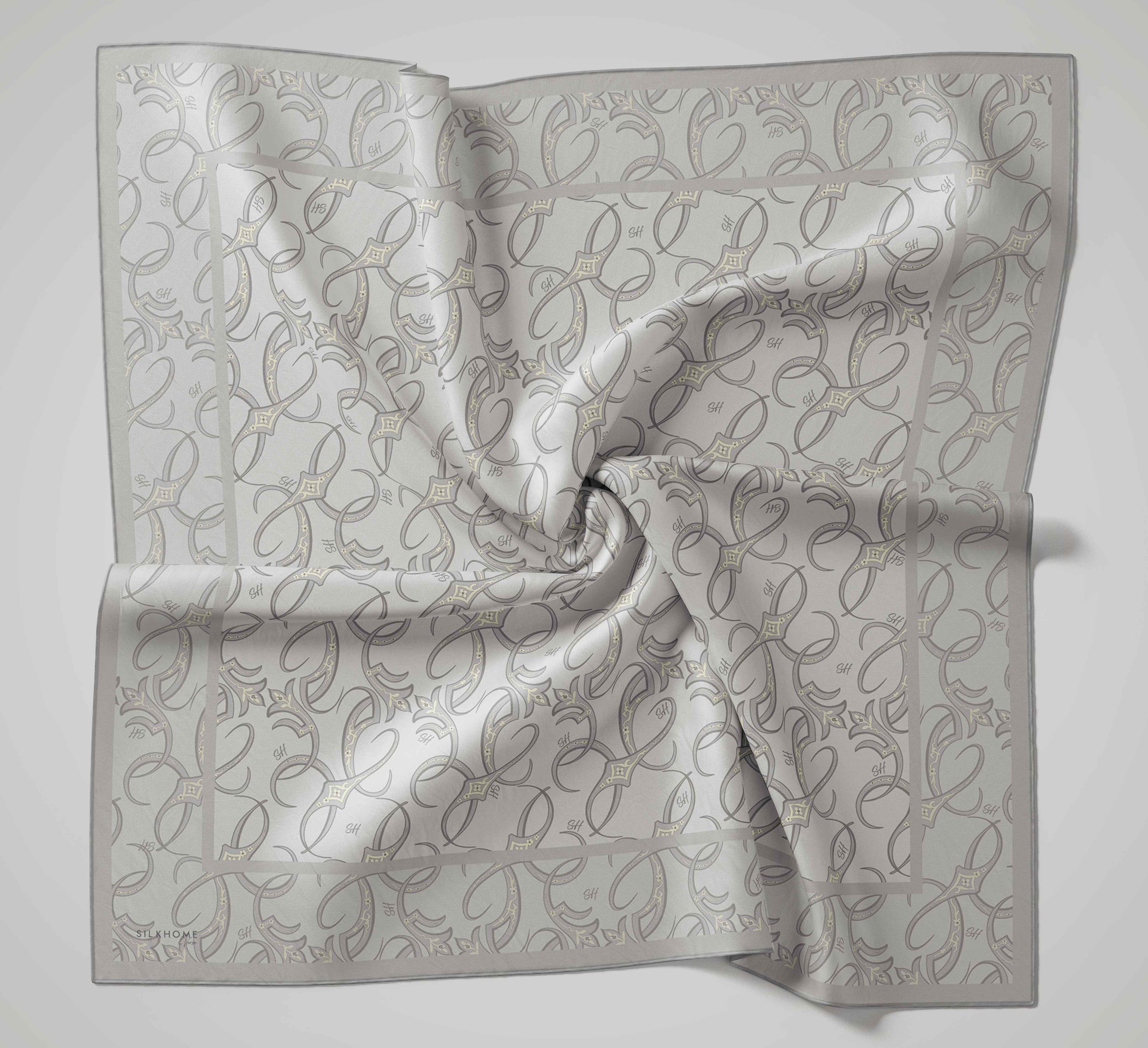 Twill İpek Eşarp Barok Taş 90x90