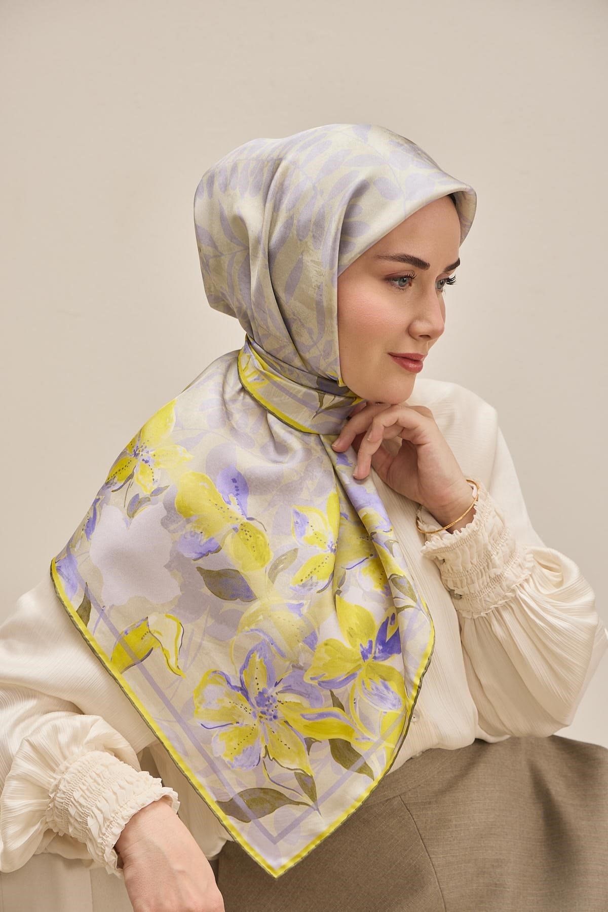 Twill İpek Eşarp Evreka Soluk Lila 90x90