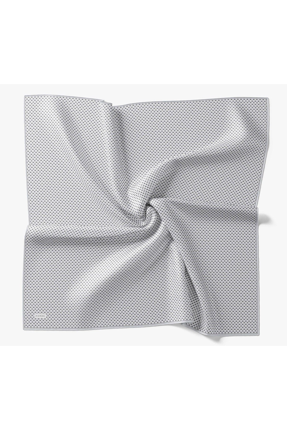 Twill İpek Eşarp Micro Kare Antrasit