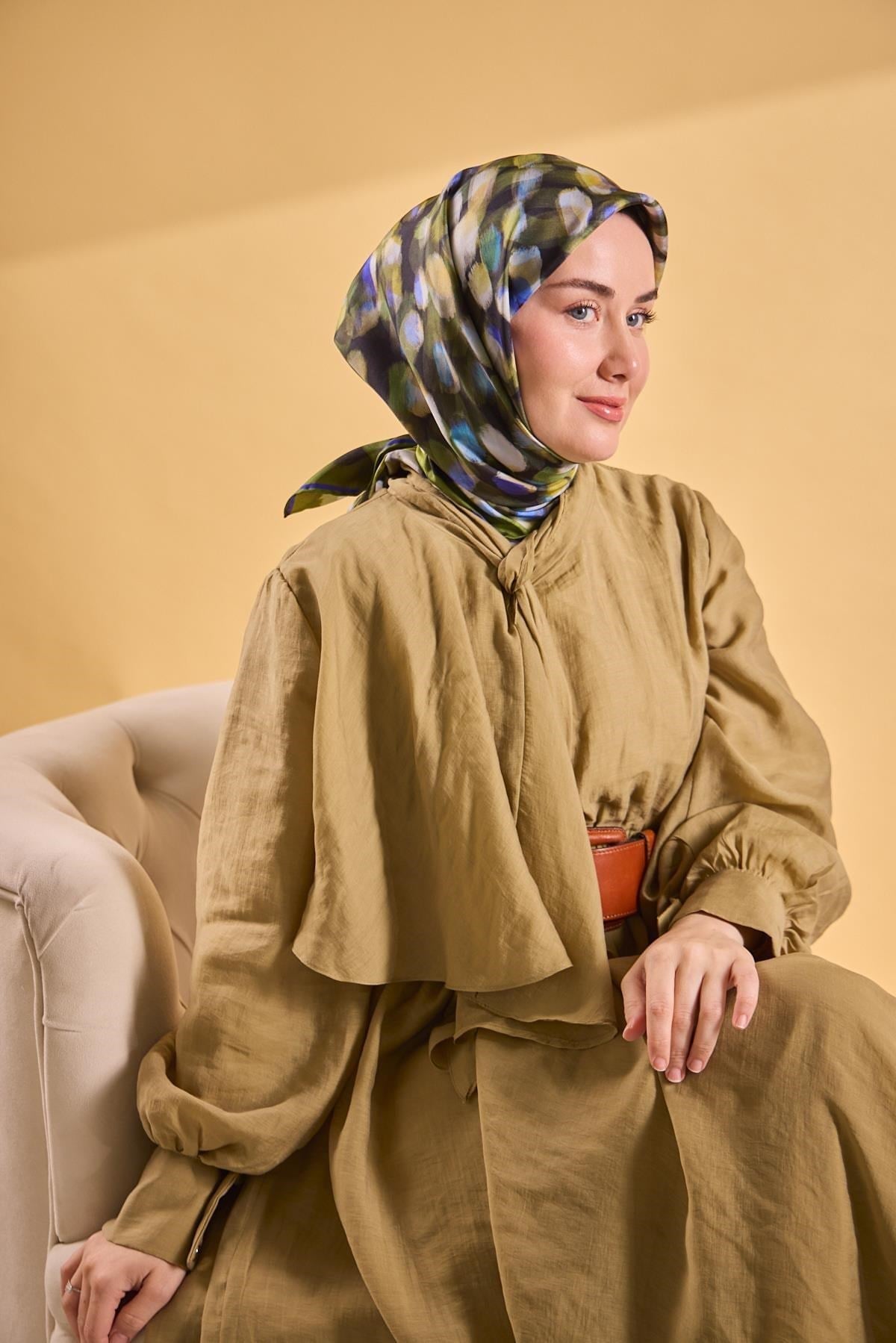 Twill İpek Eşarp Noiré Açık Yeşil 90x90
