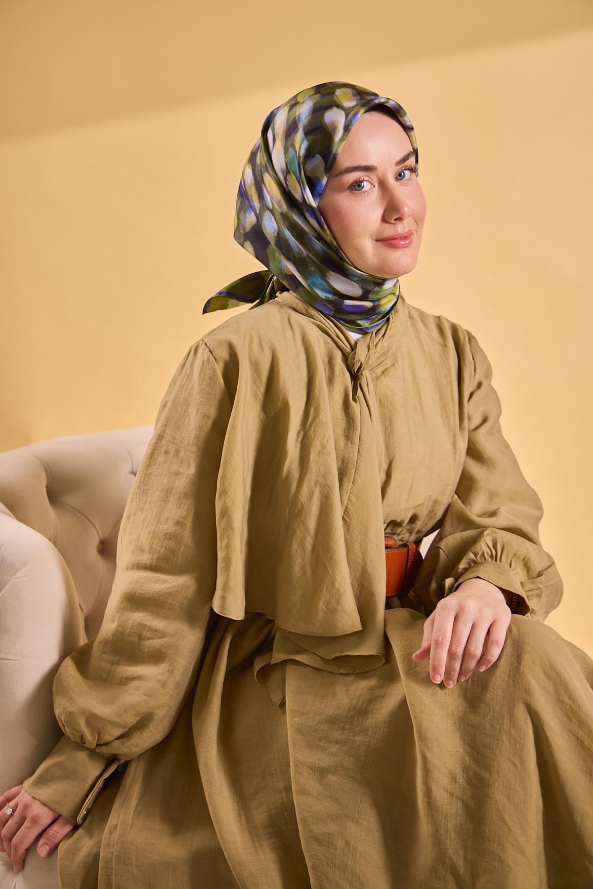Twill İpek Eşarp Noiré Açık Yeşil 90x90