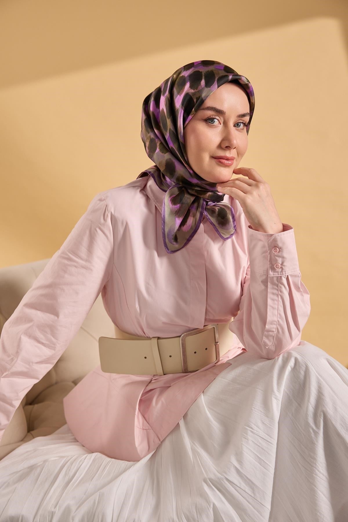 Twill İpek Eşarp Noiré Küf Yeşili 90x90