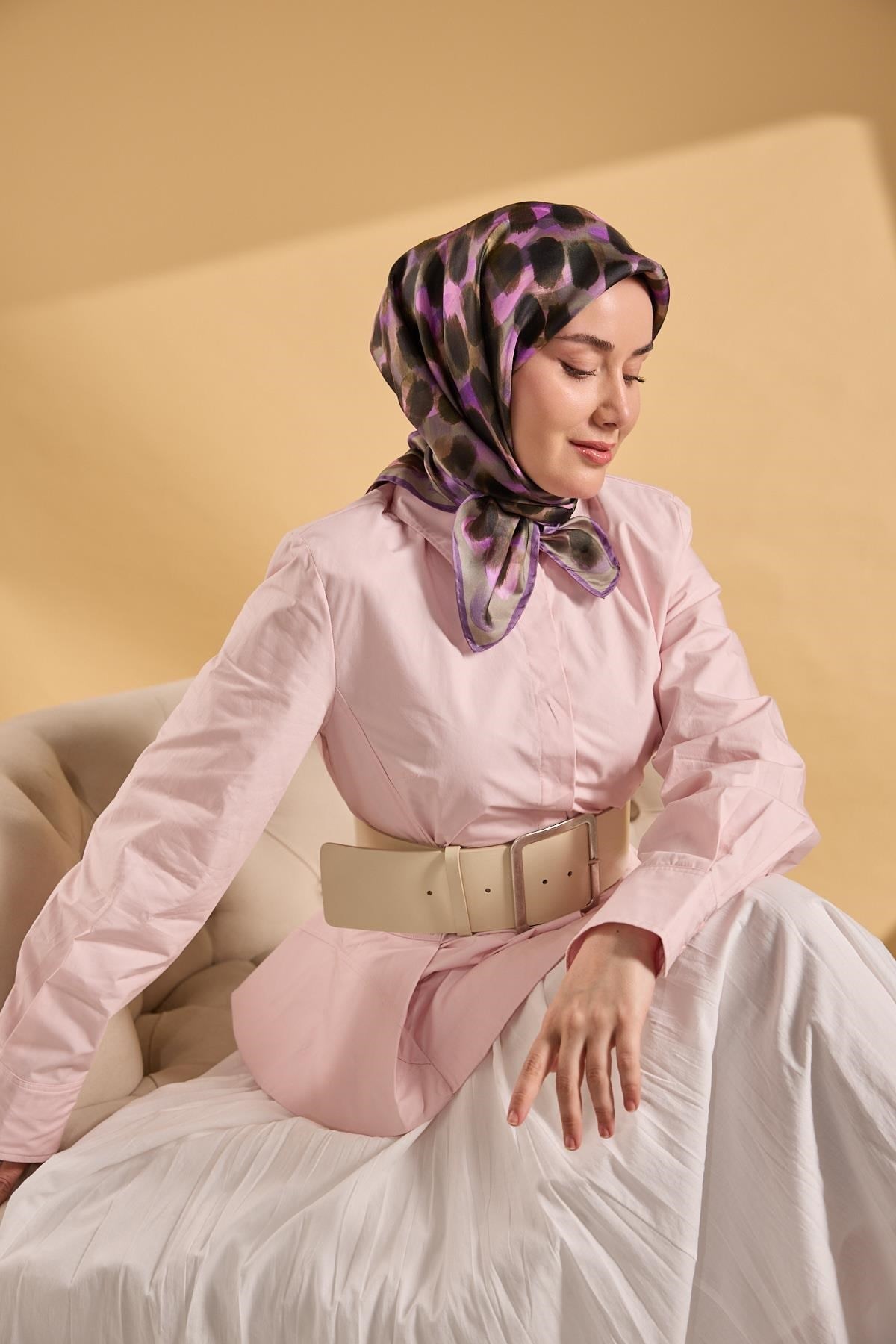 Twill İpek Eşarp Noiré Küf Yeşili 90x90