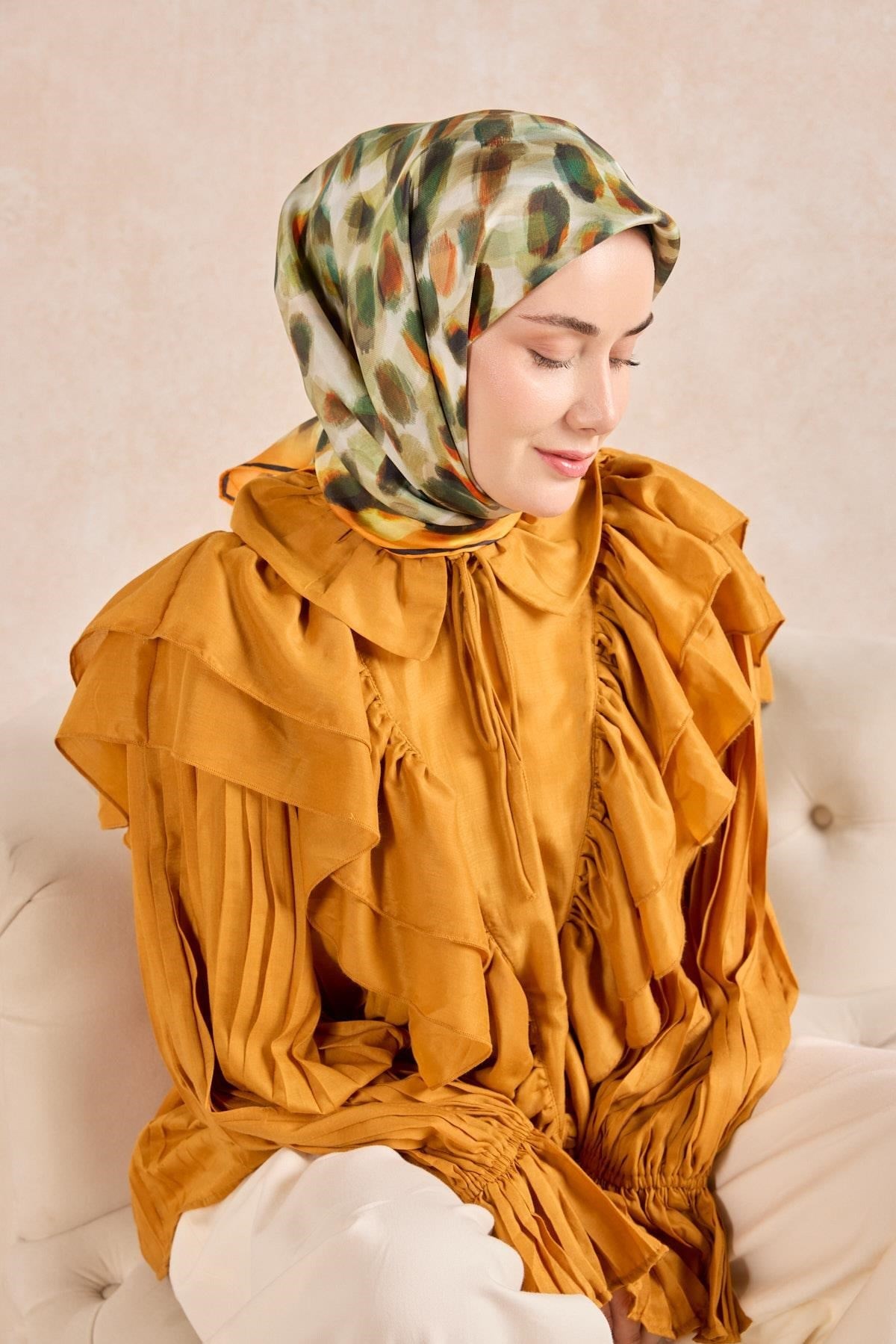 Twill İpek Eşarp Noiré Turuncu 90x90