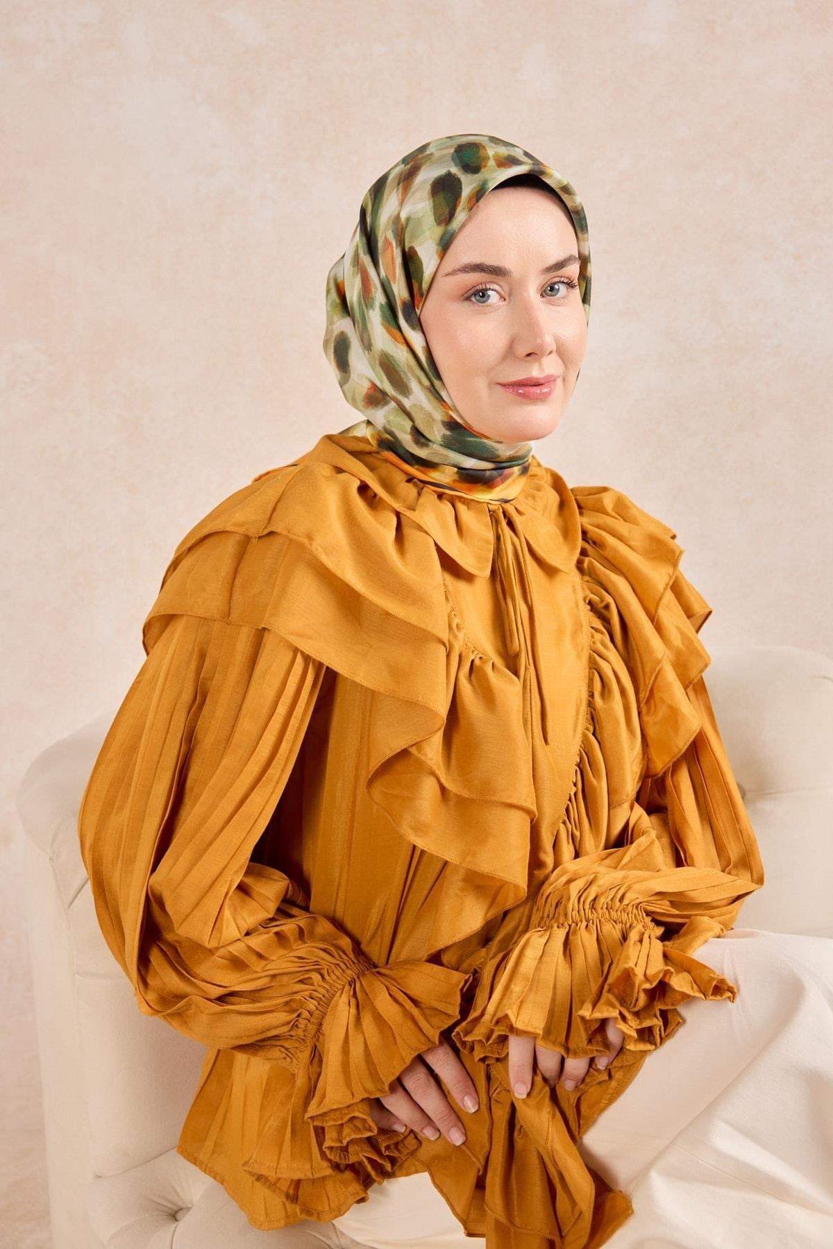 Twill İpek Eşarp Noiré Turuncu 90x90