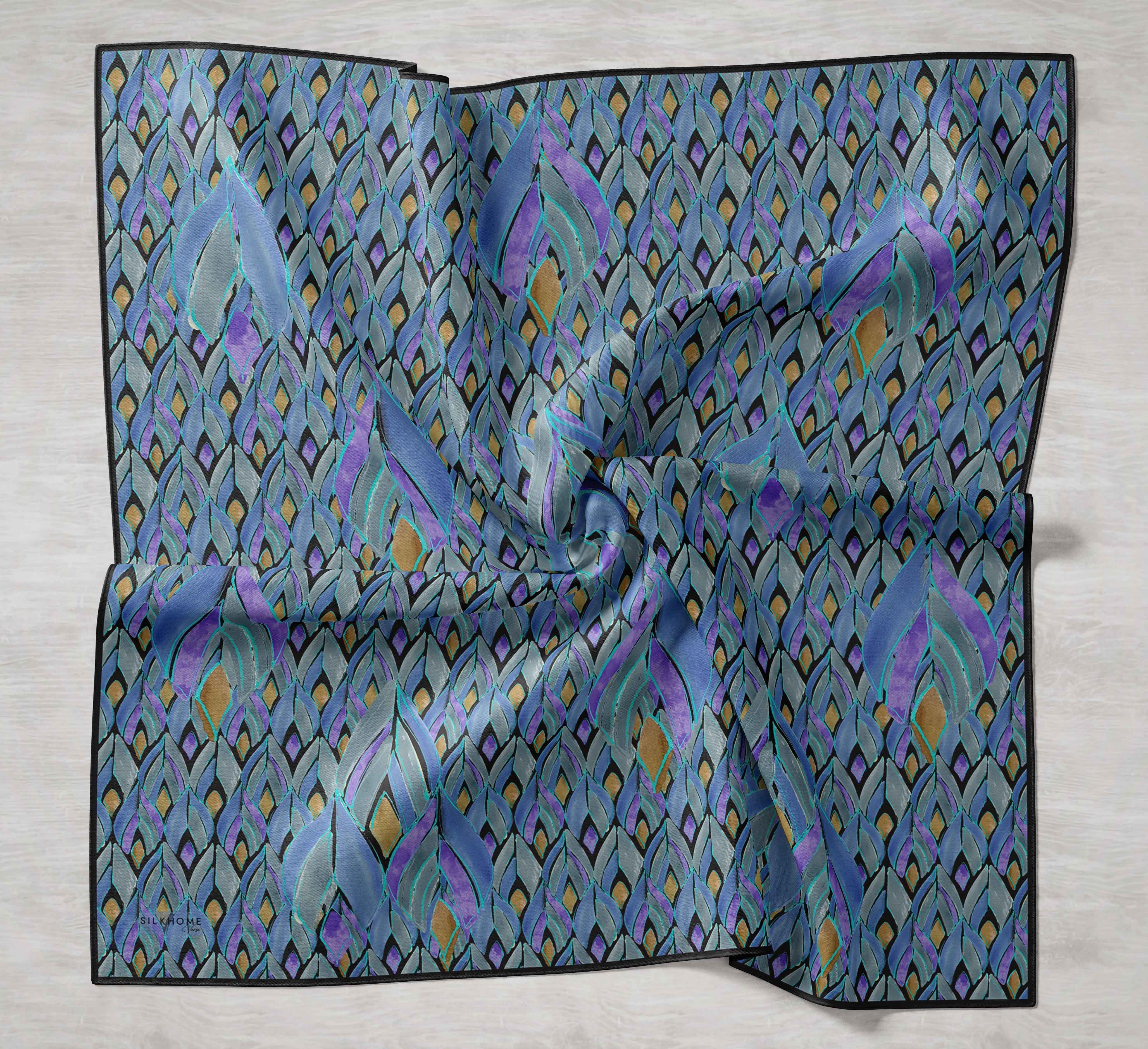 Twill İpek Eşarp Serenit Mavi 90x90