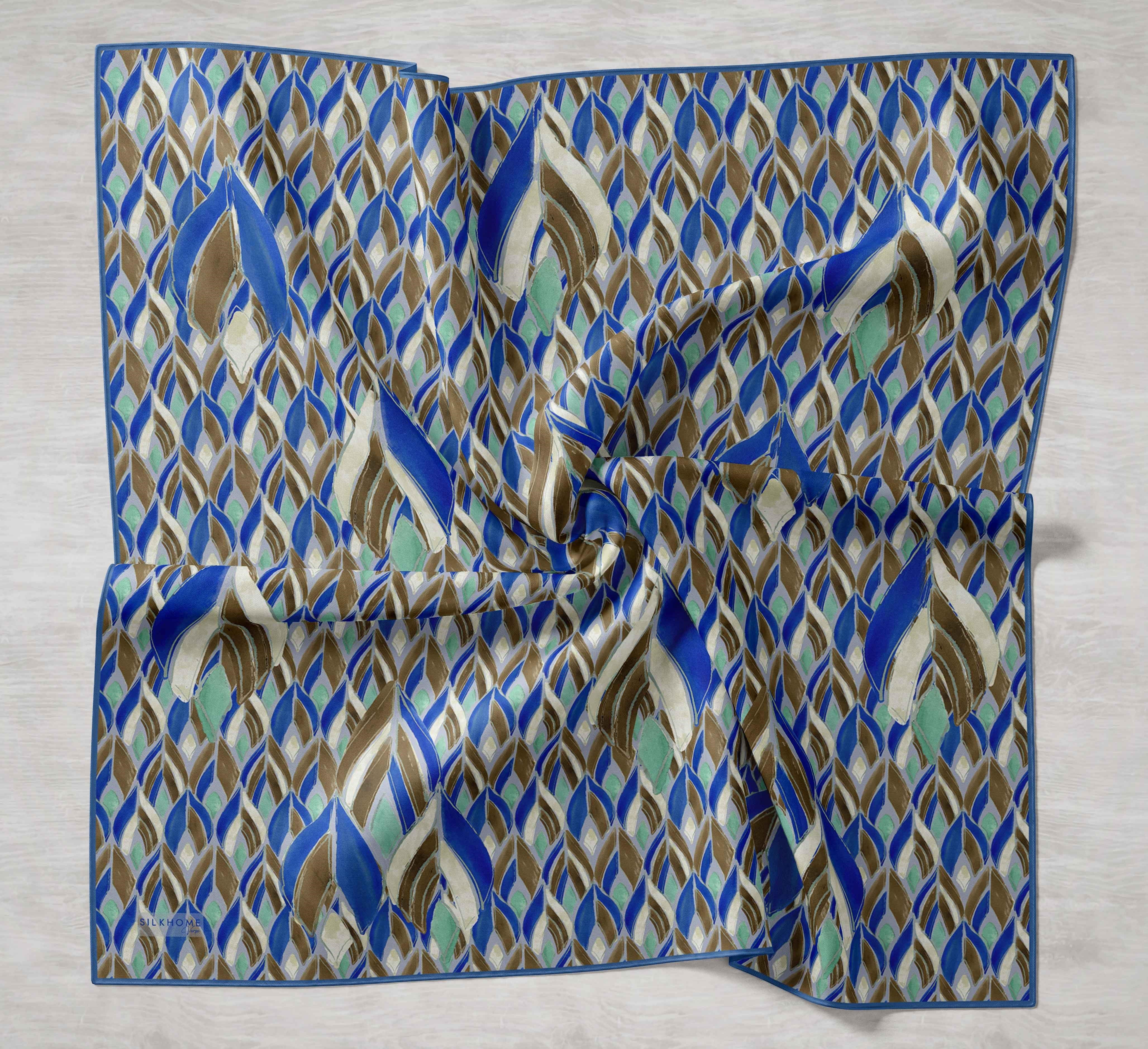 Twill İpek Eşarp Serenit Saks 90x90