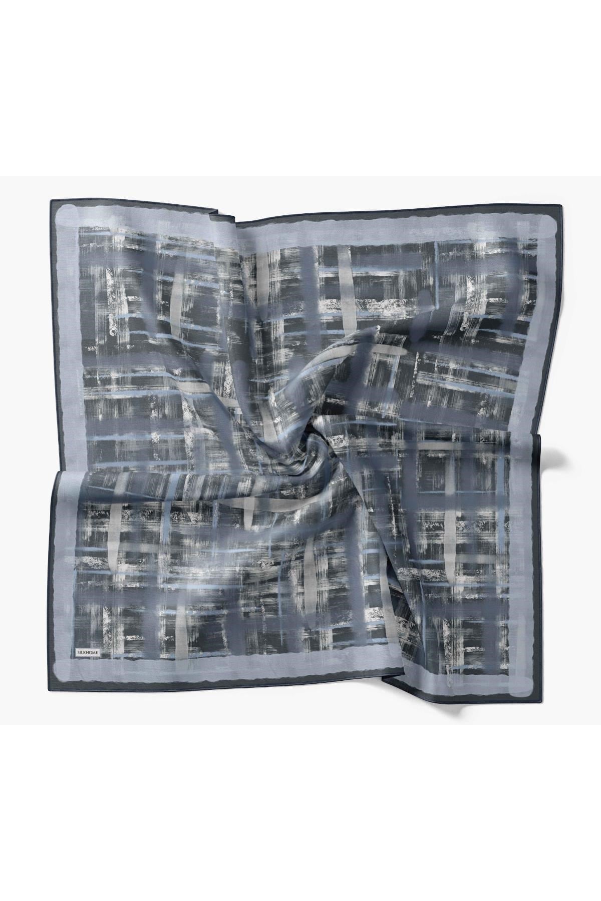 Twill İpek Flow Lines Eşarp Asker Yeşili 90x90