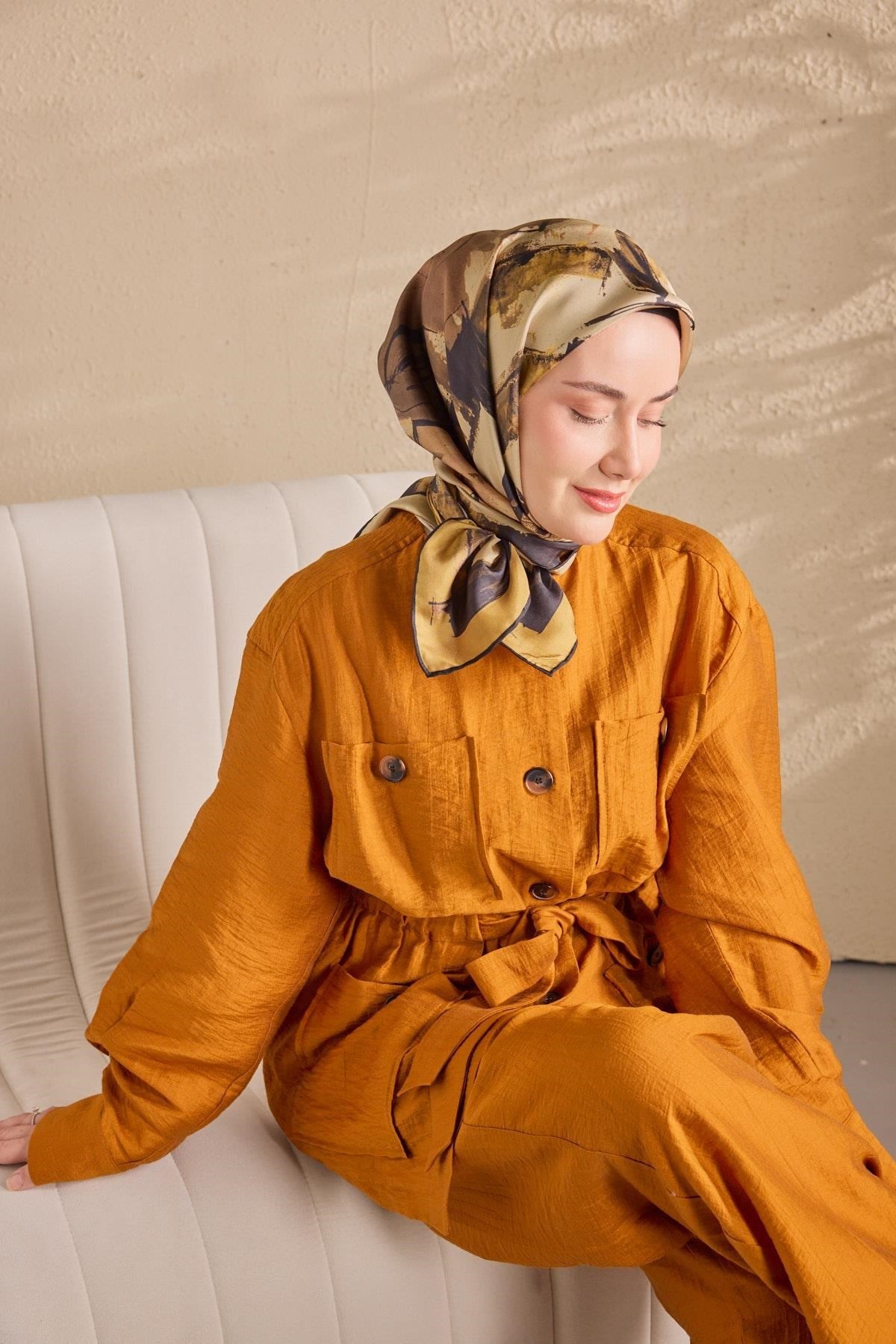 Twill İpek Signature Altın Sarısı  90x90