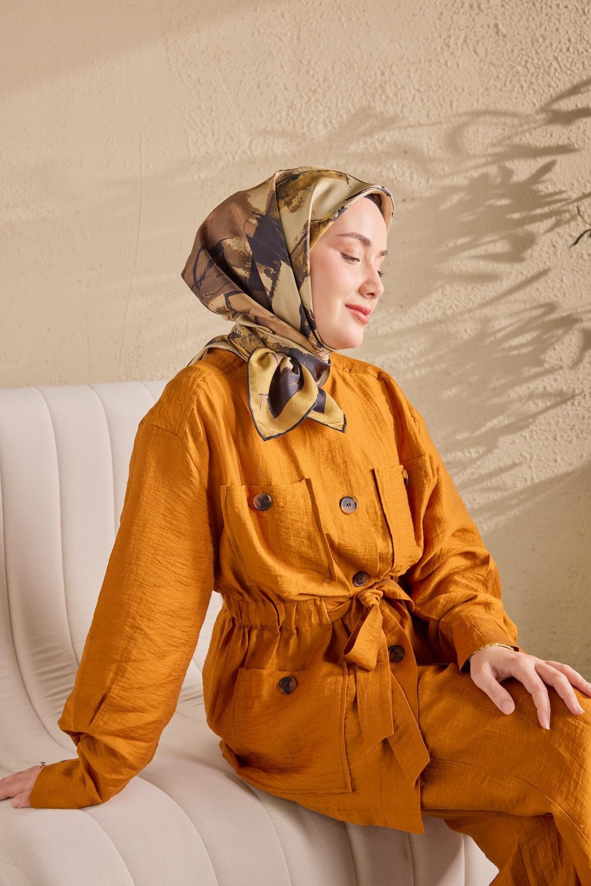 Twill İpek Signature Altın Sarısı  90x90