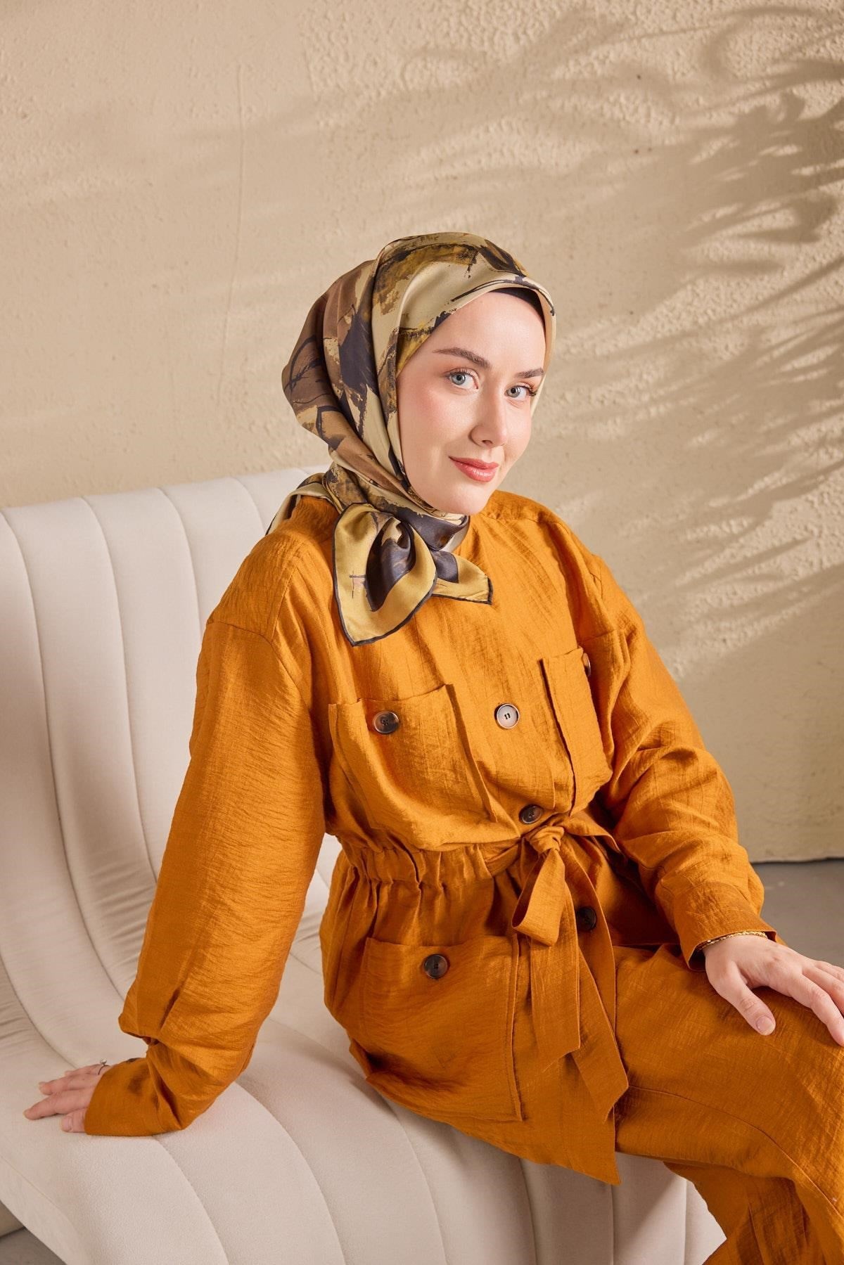Twill İpek Signature Altın Sarısı  90x90