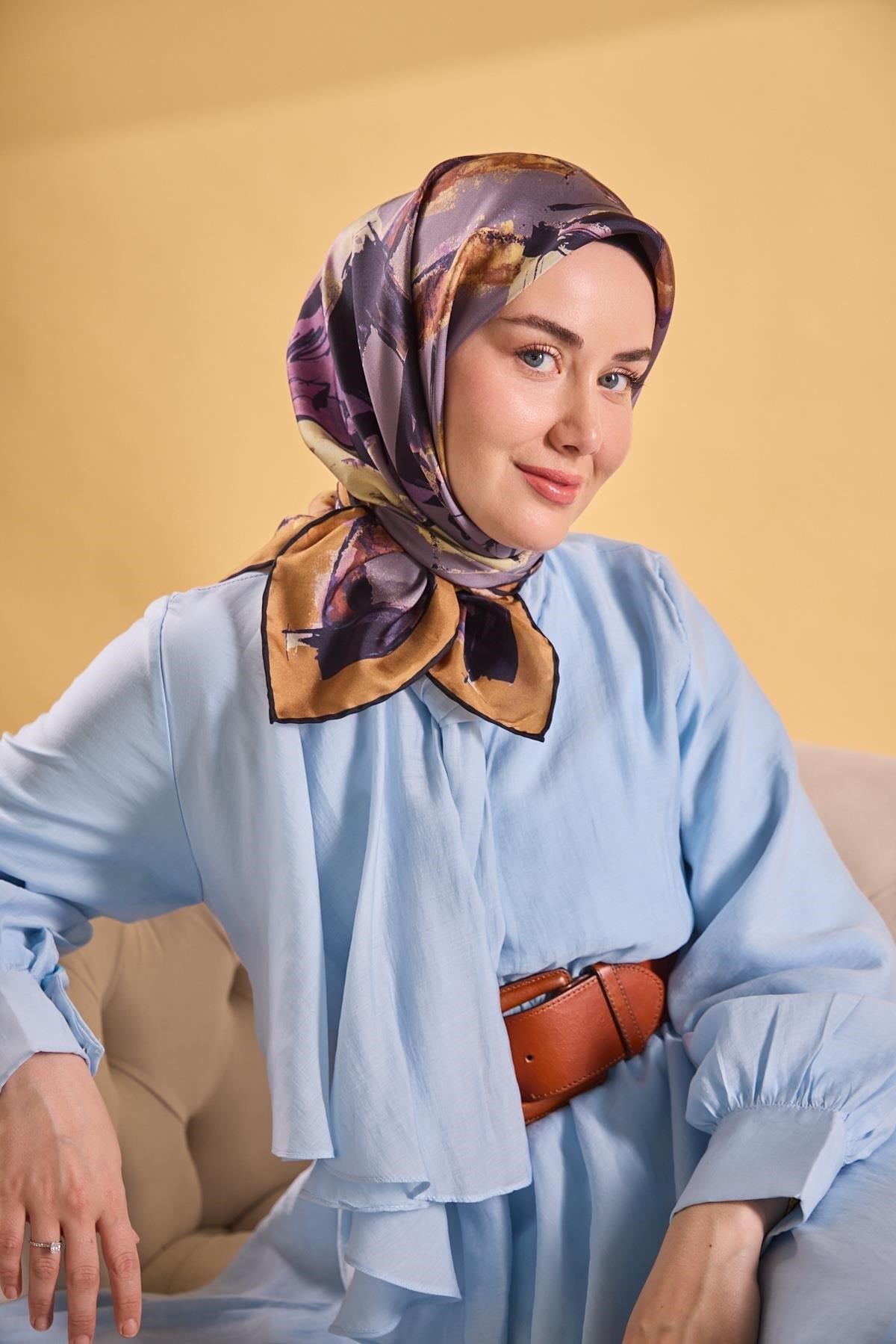 Twill İpek Signature Eflatun 90x90