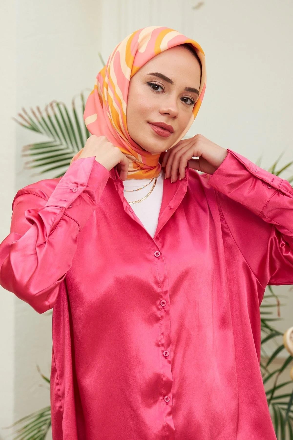 Twist Soft Pudra Pamuk Viskon Eşarp