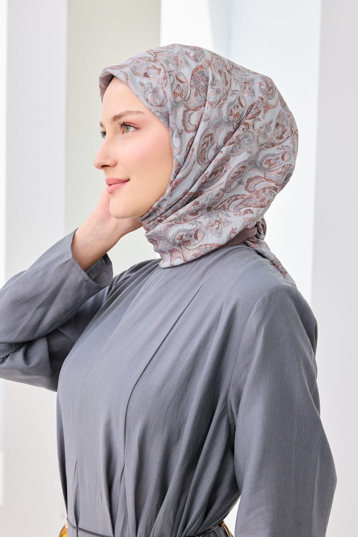 Velora Eşarp Ethnic Mocha Mousse