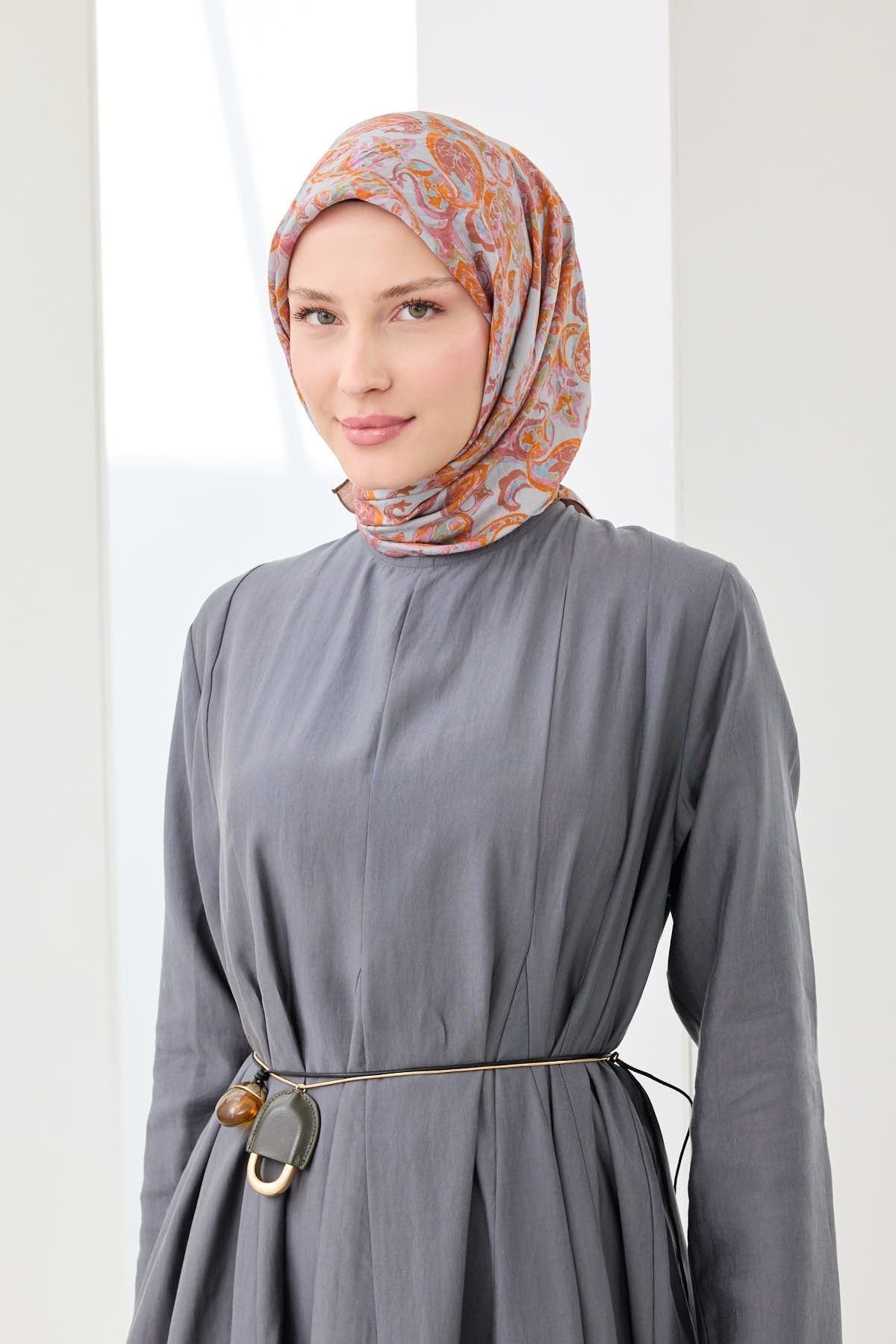 Velora Eşarp Ethnic Turuncu