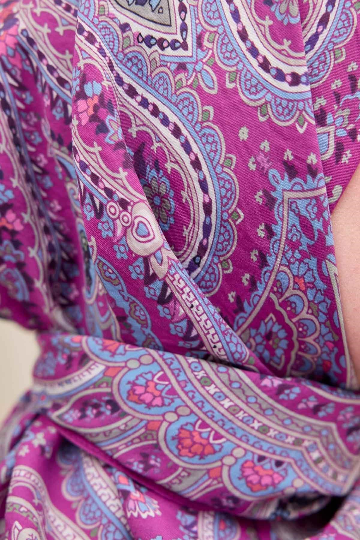 Velora Eşarp Ethnic Violet 90x90