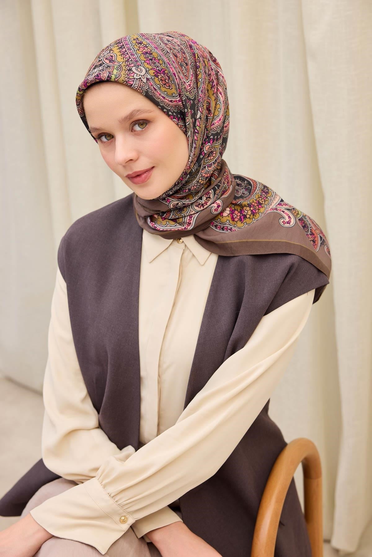Velora Eşarp Ethnic Vizon 90x90