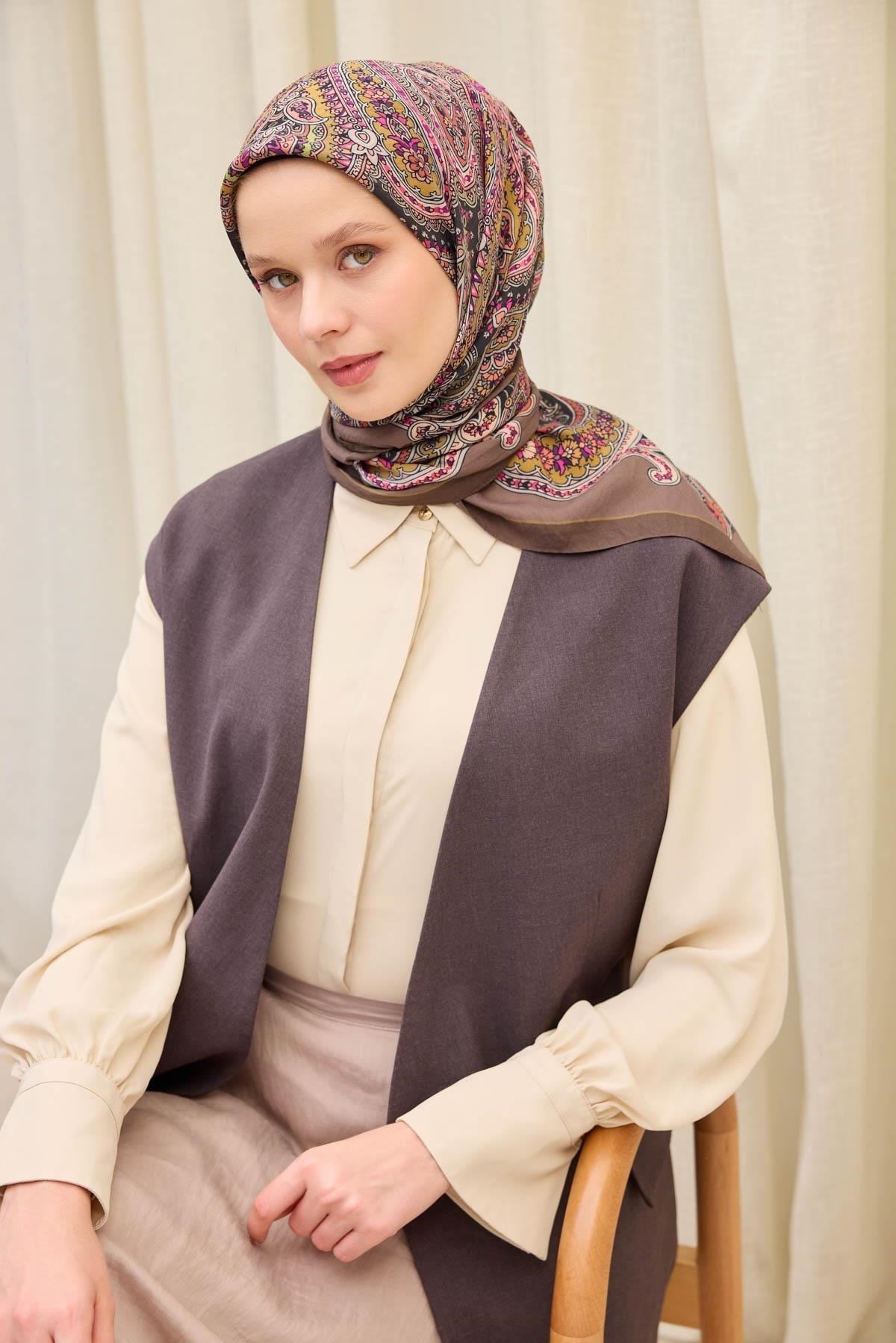 Velora Eşarp Ethnic Vizon 90x90