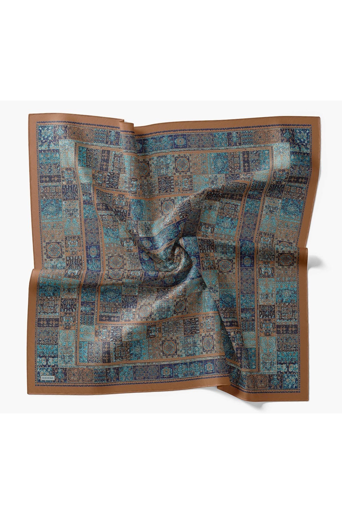 Velora Eşarp Etnik Desen Lacivert 90x90