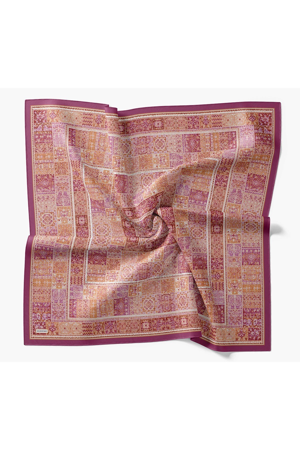 Velora Eşarp Etnik Desen Turuncu 90x90