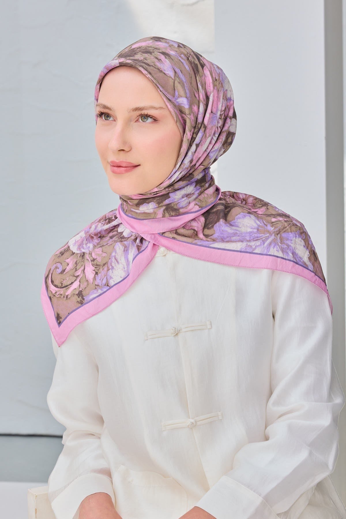 Velora Eşarp Fleur Pembe