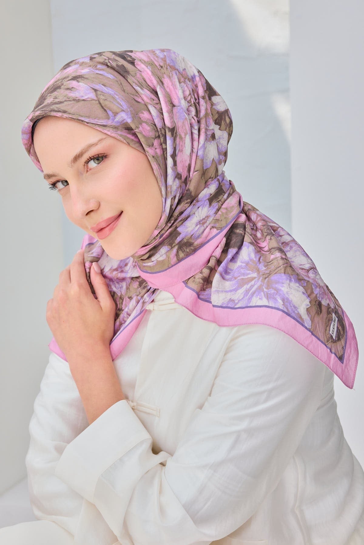 Velora Eşarp Fleur Pembe