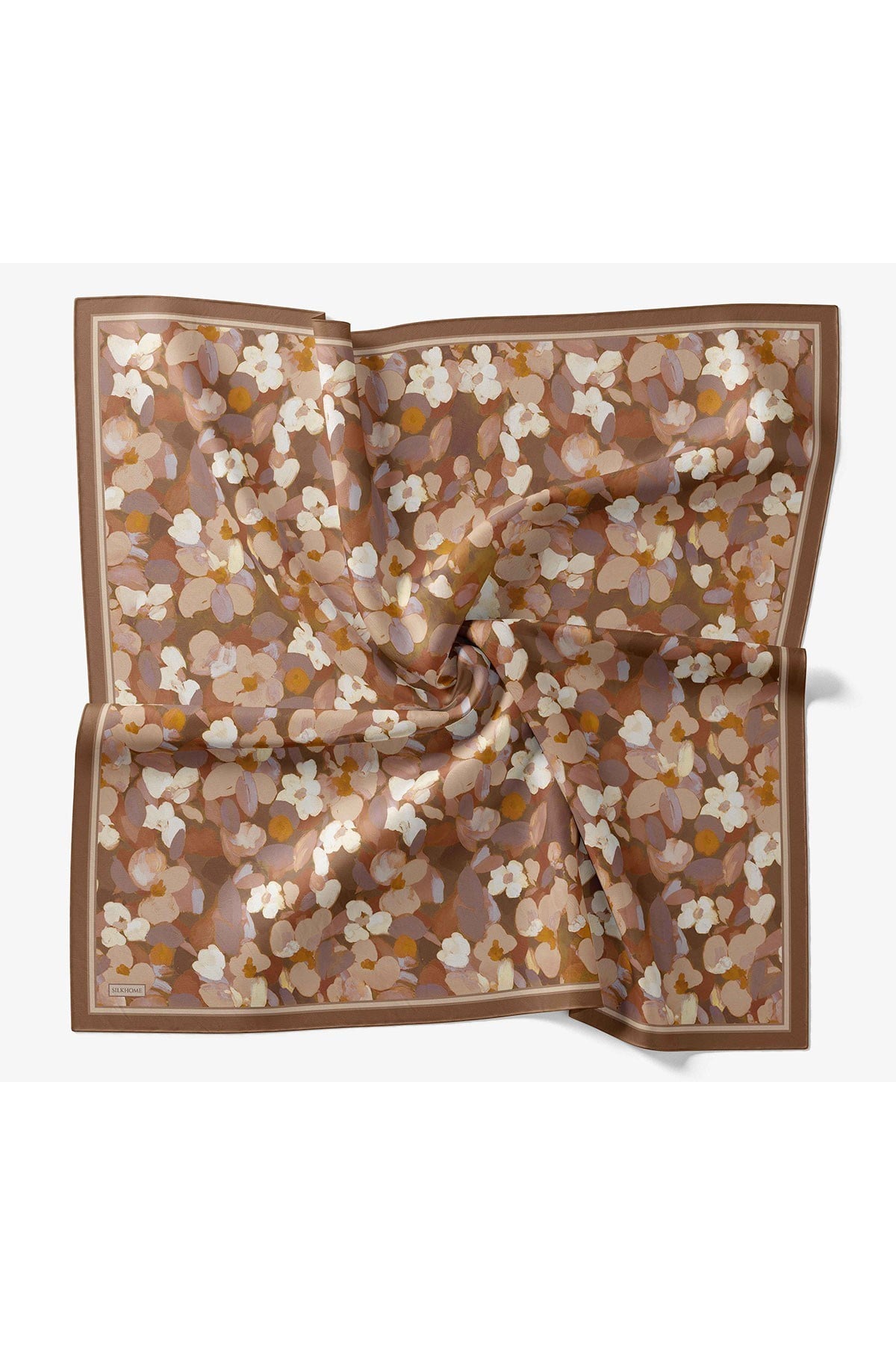 Velora Eşarp Floral Kahverengi