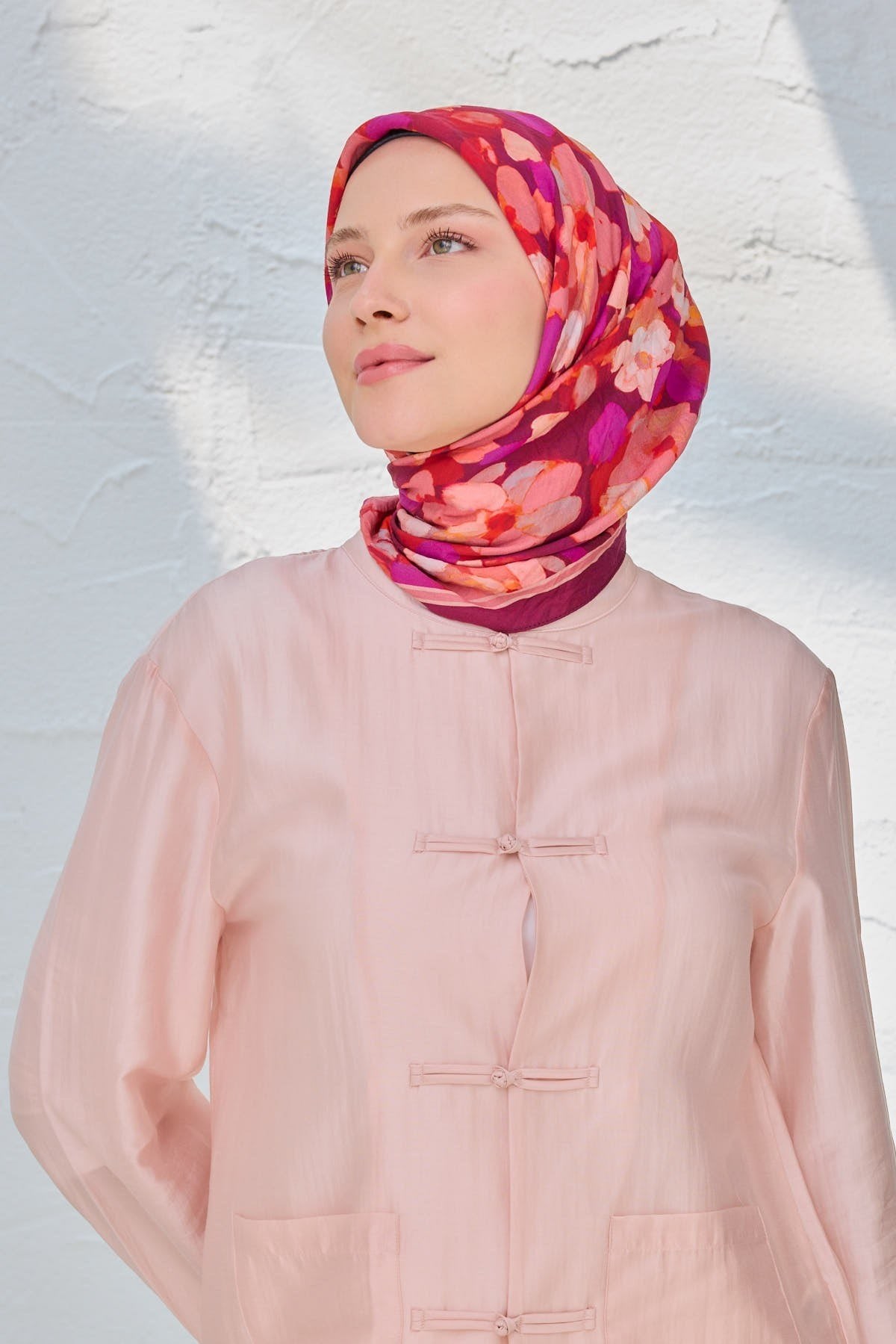 Velora Eşarp Floral Mürdüm