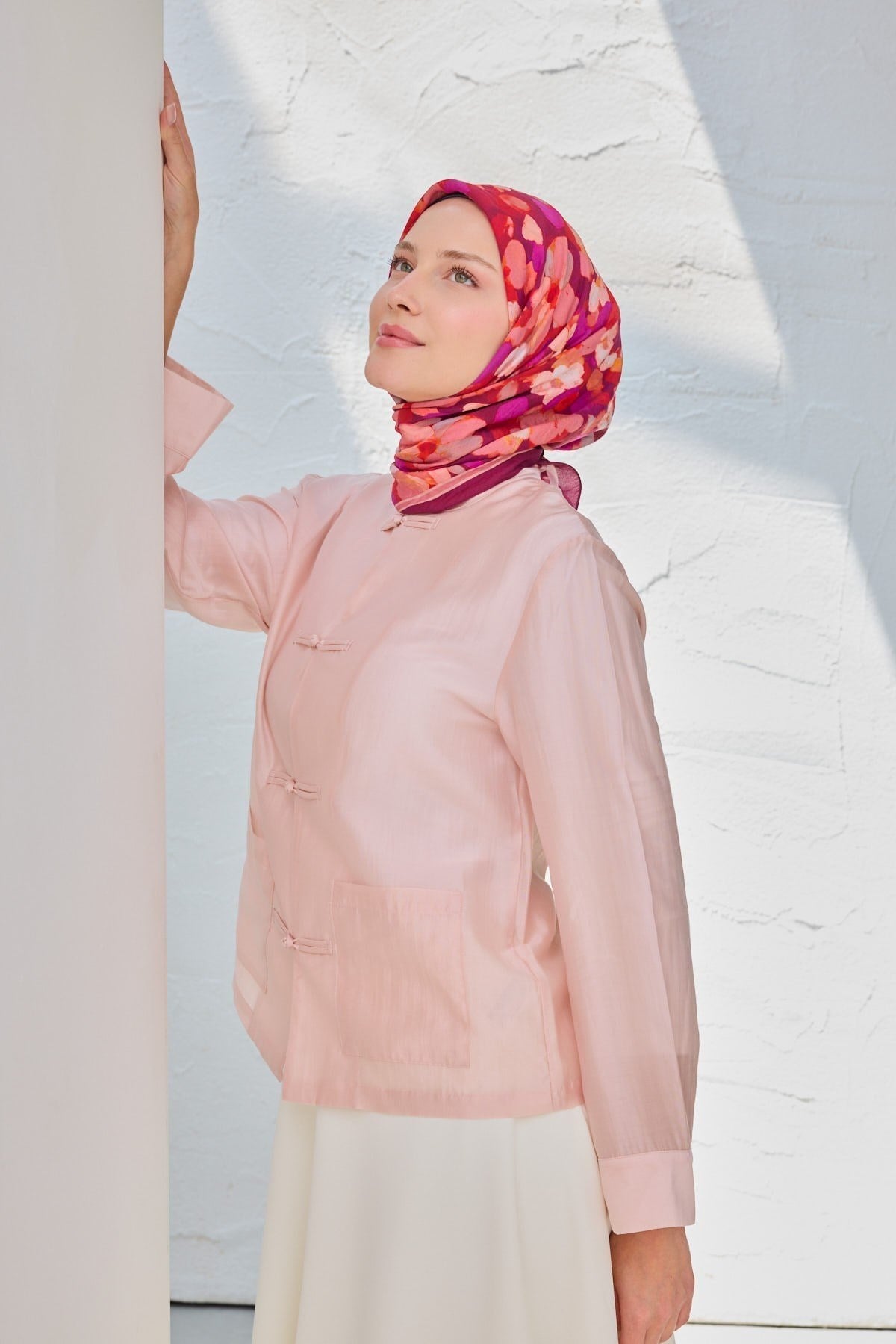 Velora Eşarp Floral Mürdüm