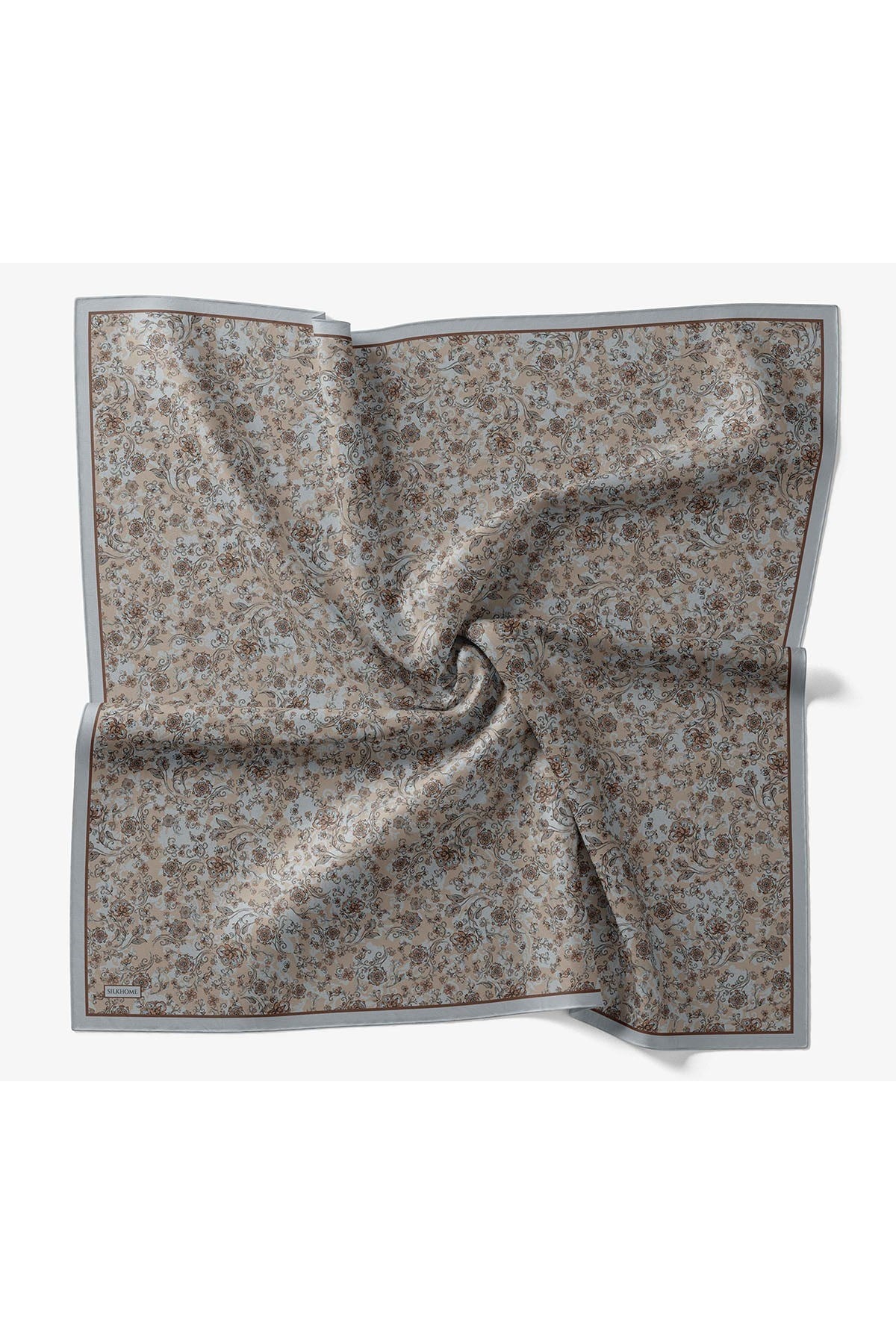 Velora Eşarp Modern Flora Bebe Mavi 90x90