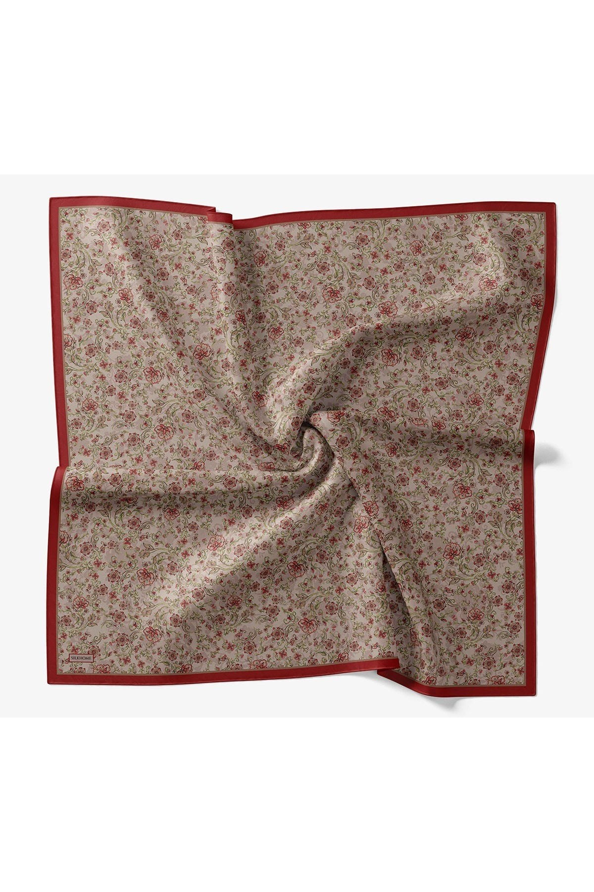 Velora Eşarp Modern Flora Gül Kurusu 90x90