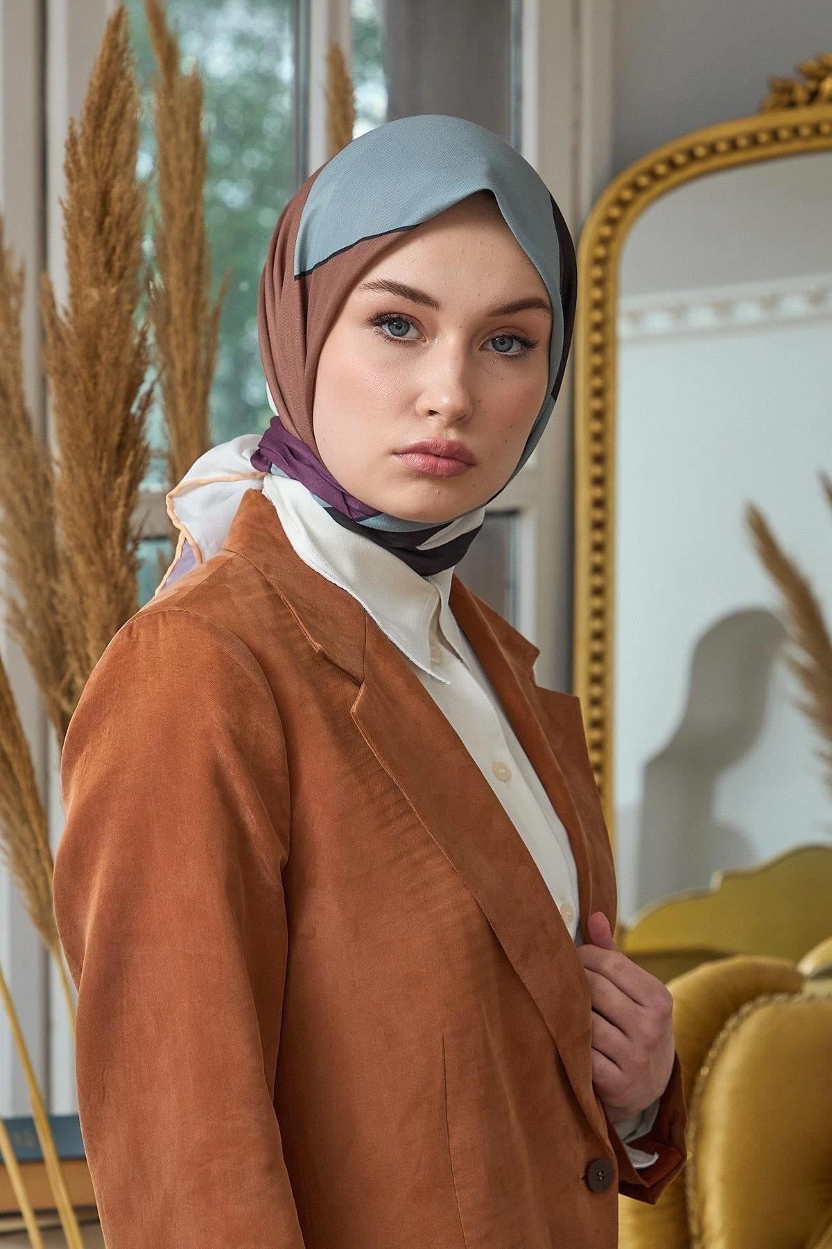 Yaz Işıltısı Koleksiyonu Soft Eşarp Acı Kahve Gri 1190-13