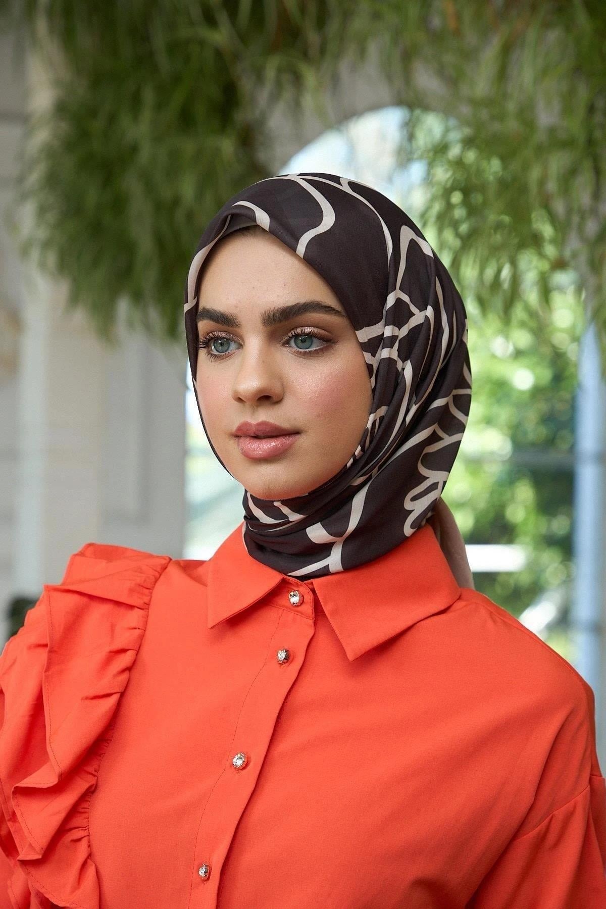 Yaz Işıltısı Koleksiyonu Soft Eşarp Acı Kahve Kahve 1188-07