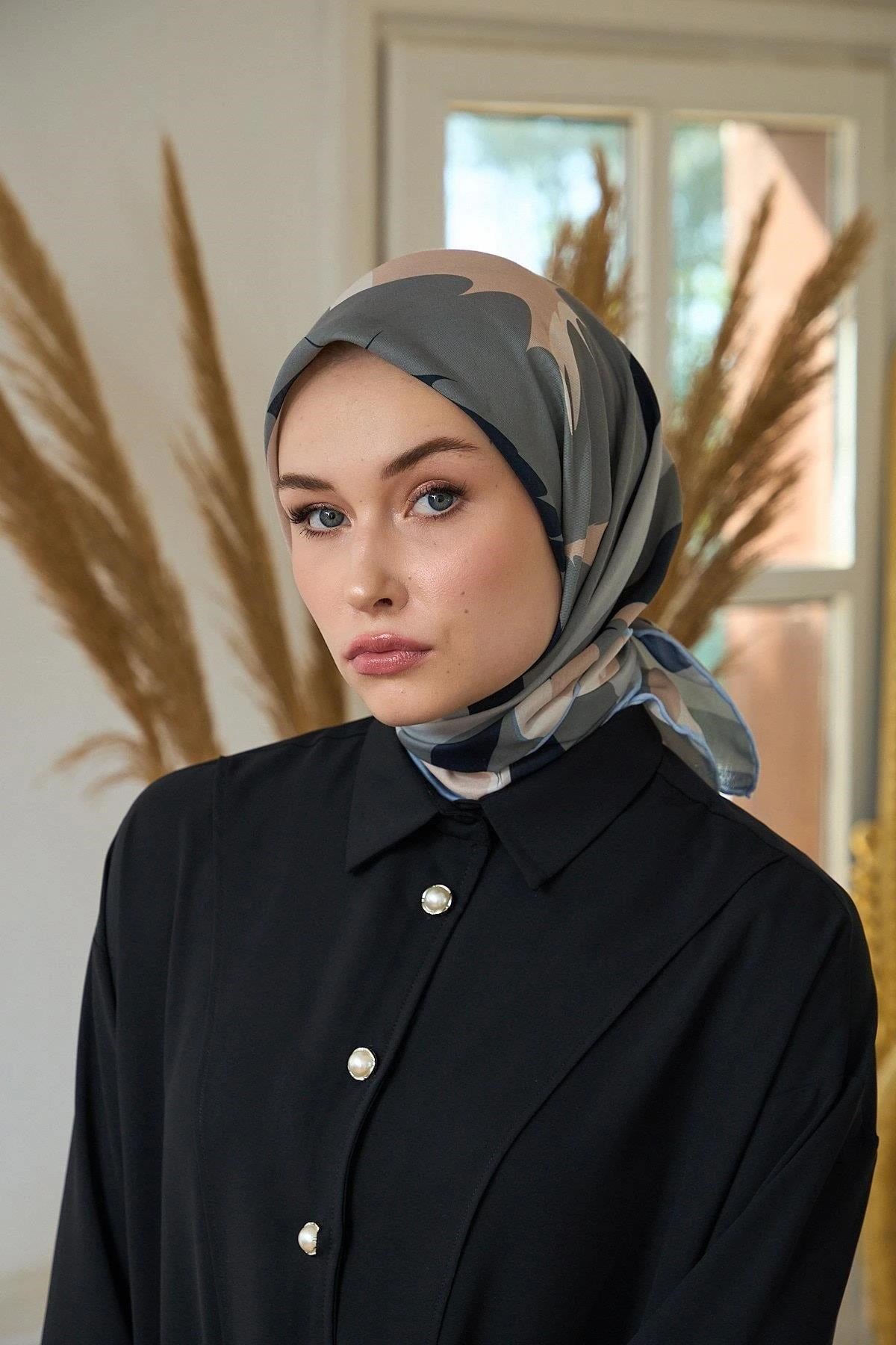 Yaz Işıltısı Koleksiyonu Soft Eşarp Taş Gri Vizon 1189-14