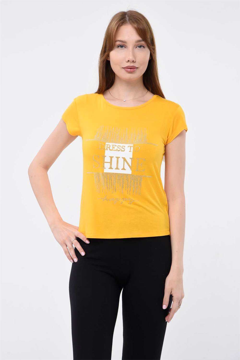 Dress To Shine Baskılı Tshirt