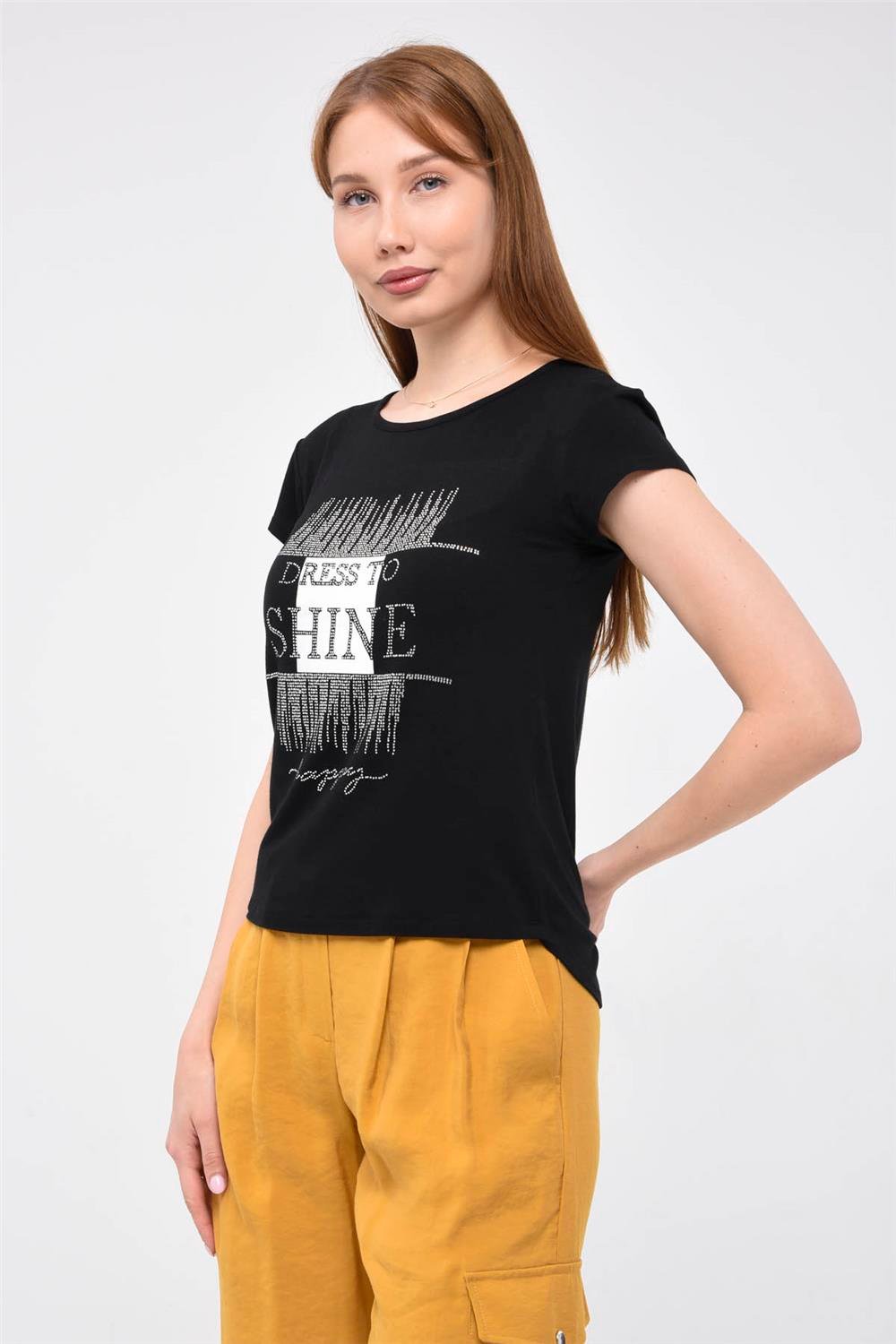 Dress To Shine Baskılı Tshirt