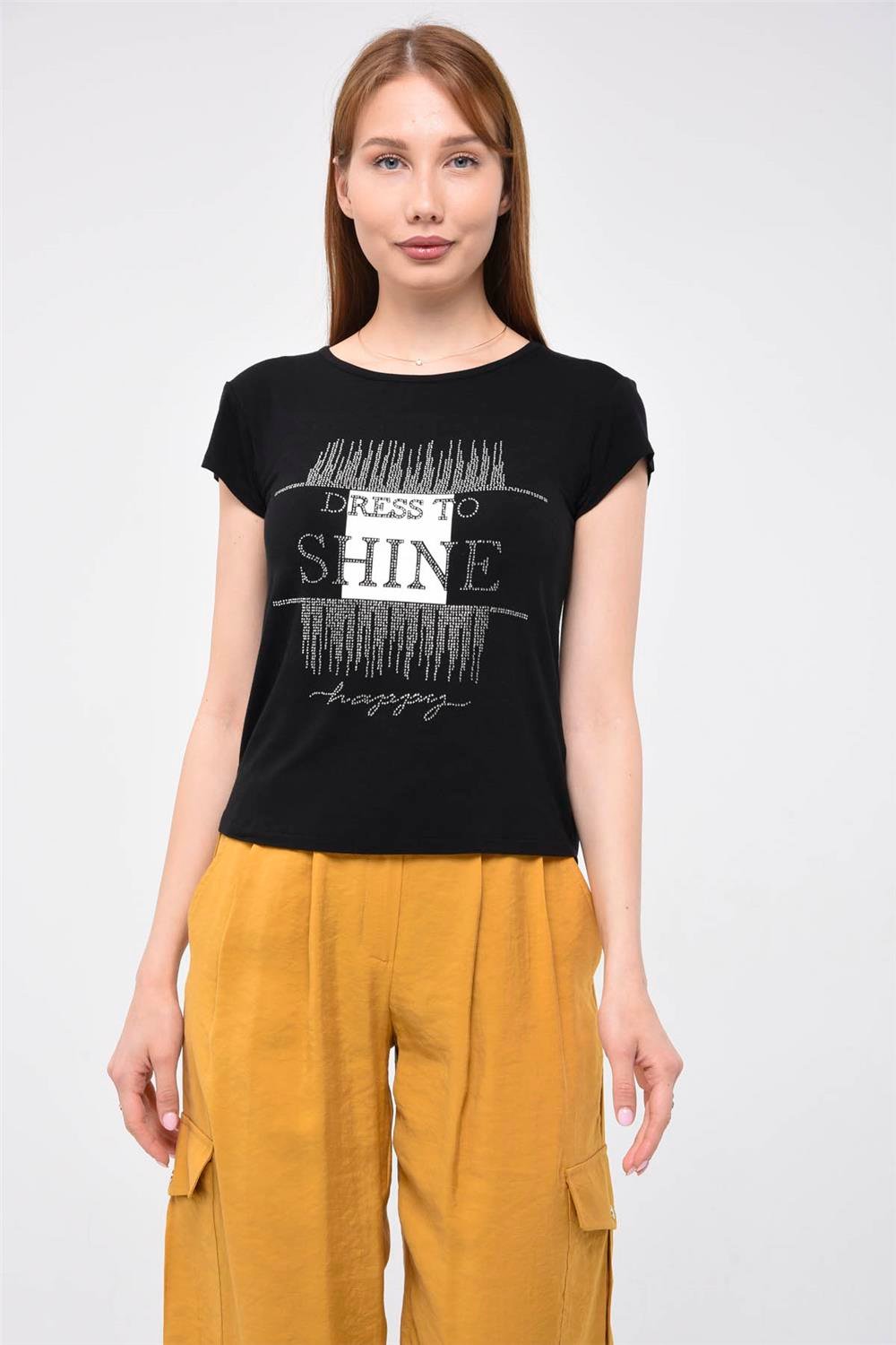 Dress To Shine Baskılı Tshirt