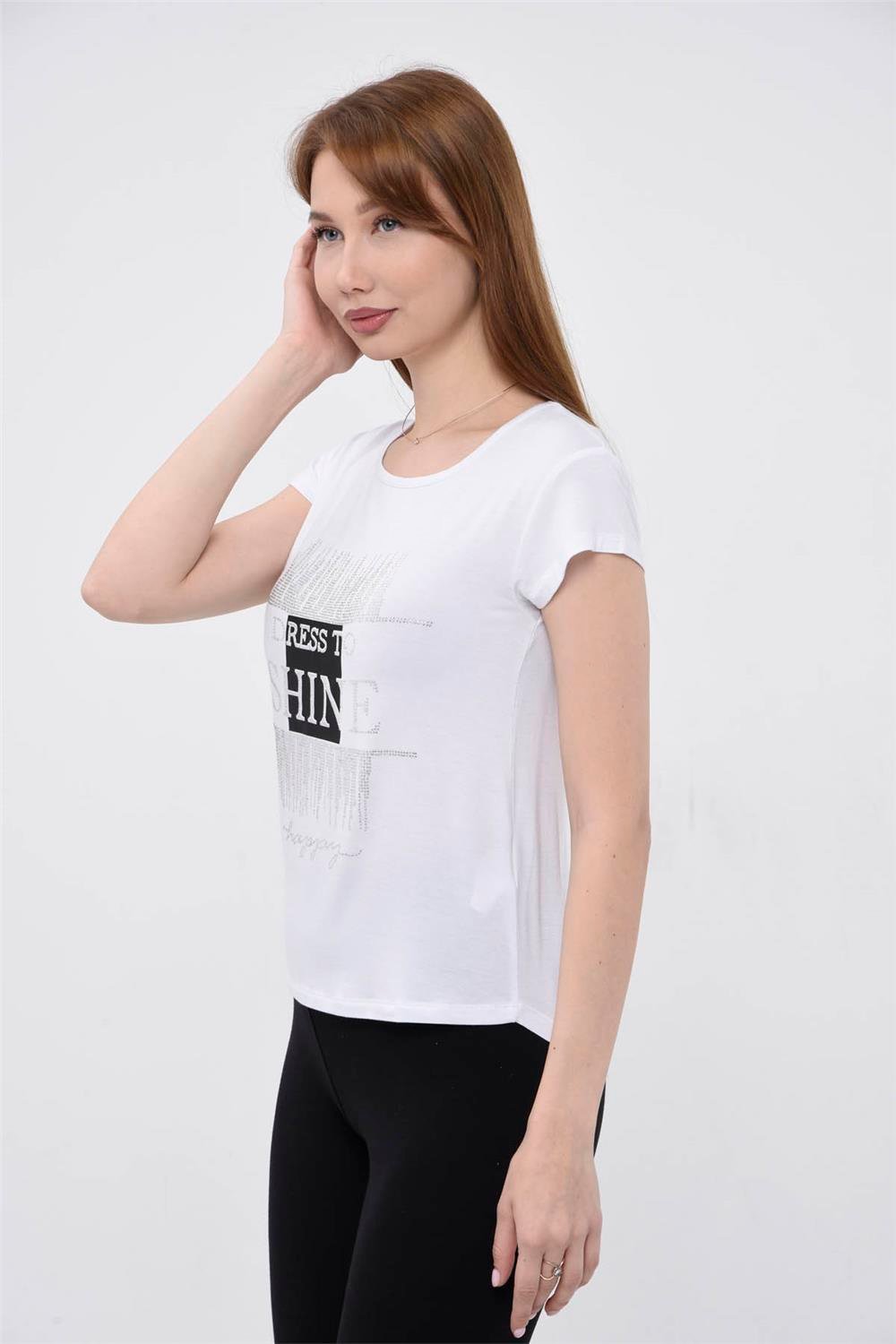 Dress To Shine Baskılı Tshirt