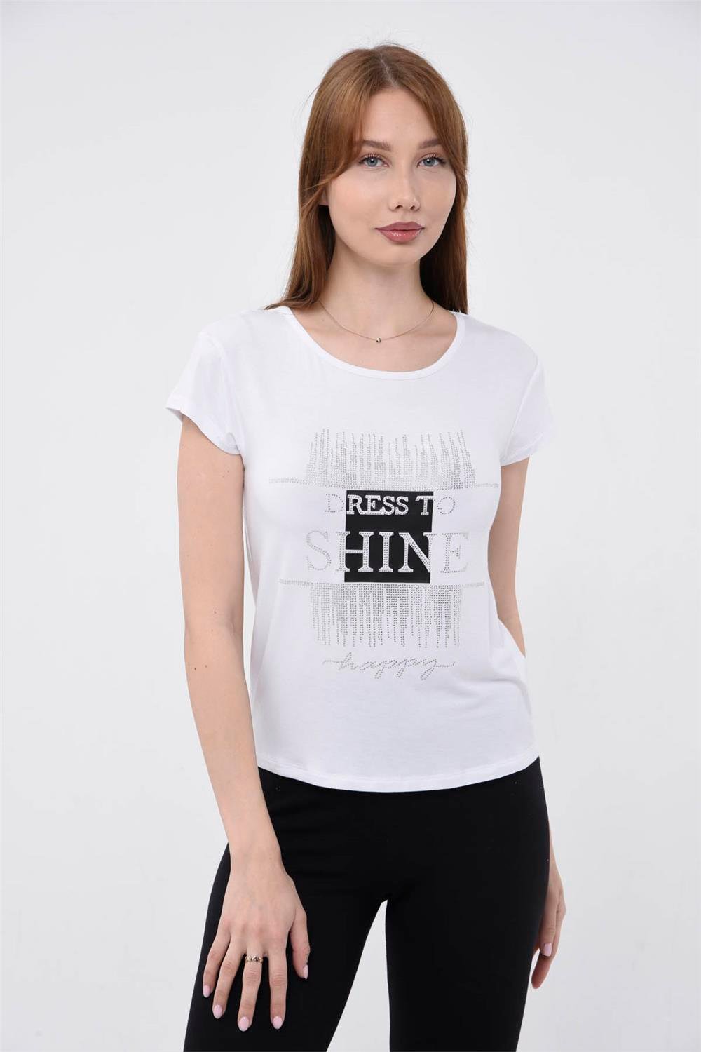 Dress To Shine Baskılı Tshirt
