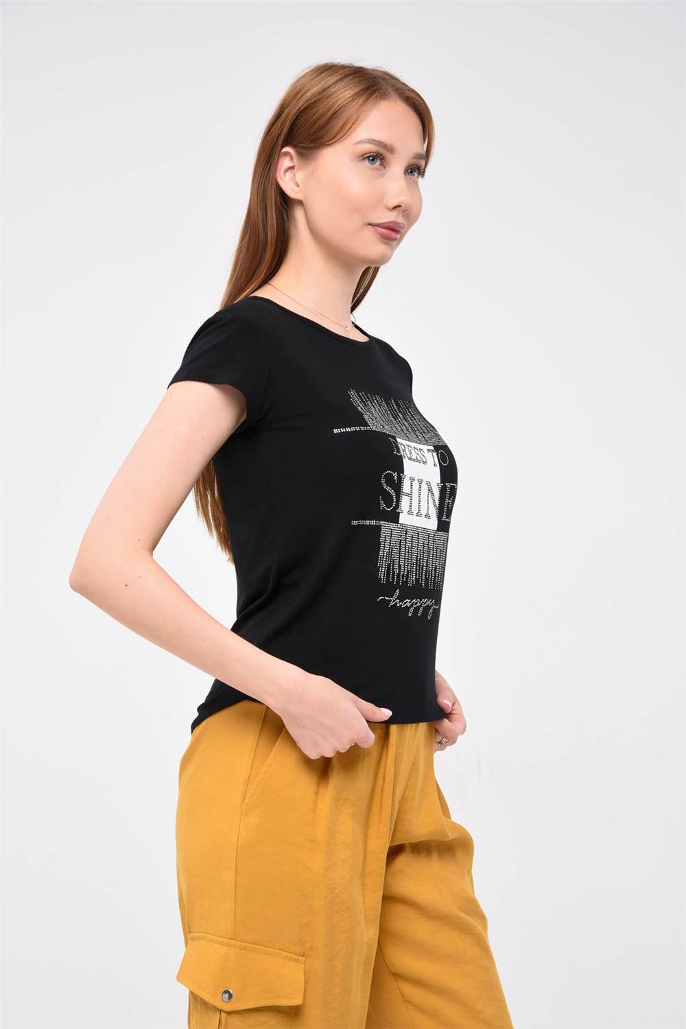 Dress To Shine Baskılı Tshirt