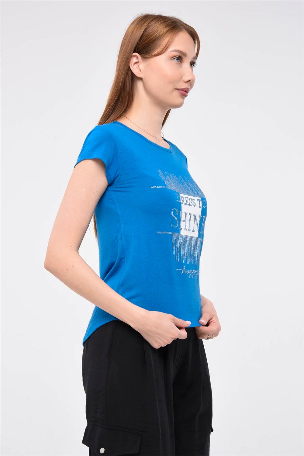 Dress To Shine Baskılı Tshirt
