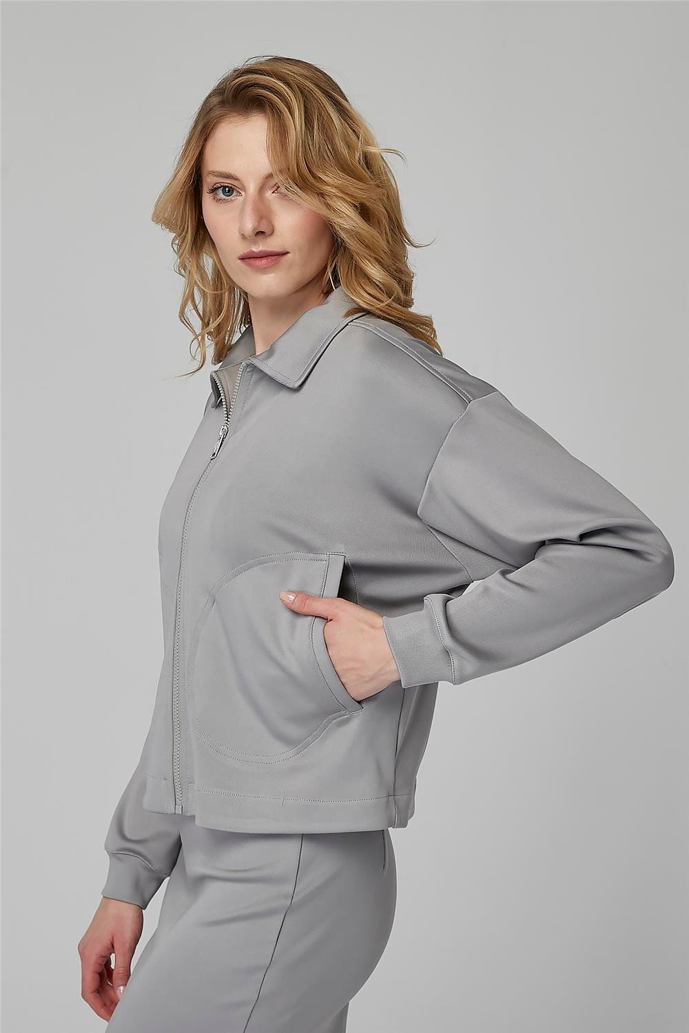 Fermuarlı Yaka Sweat