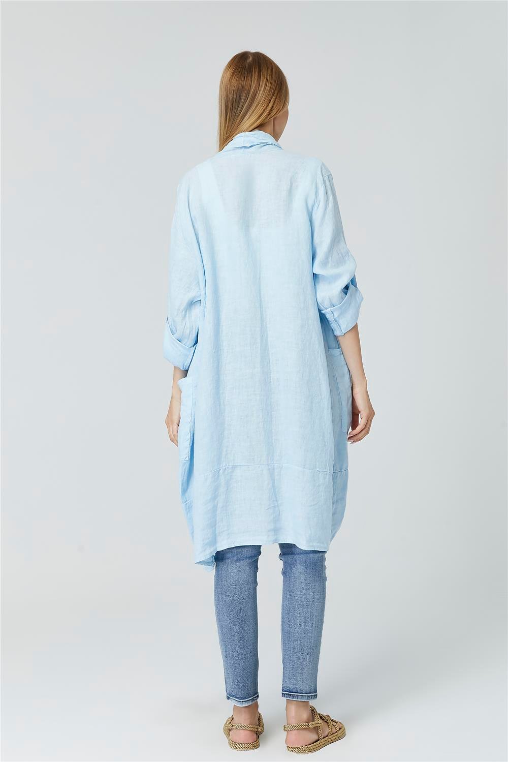 Keten 2 Kese Cepli Kimono