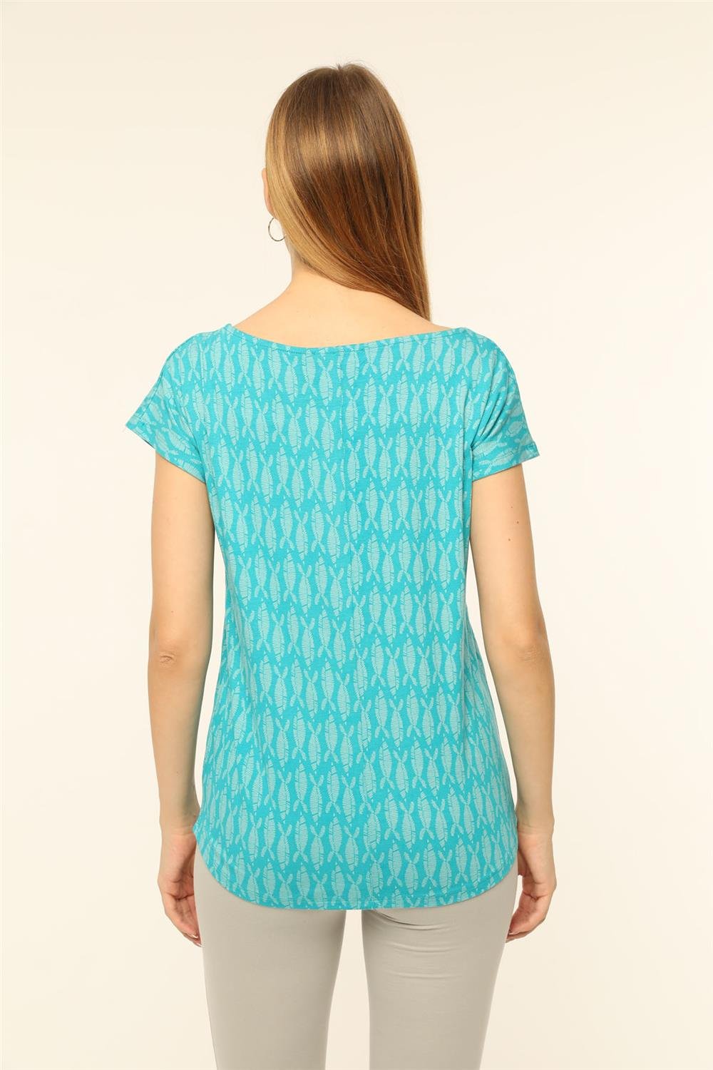Kılçık Desenli Tshirt