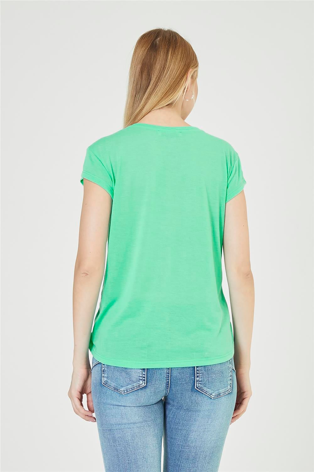 Ön Taş Baskılı Tshirt