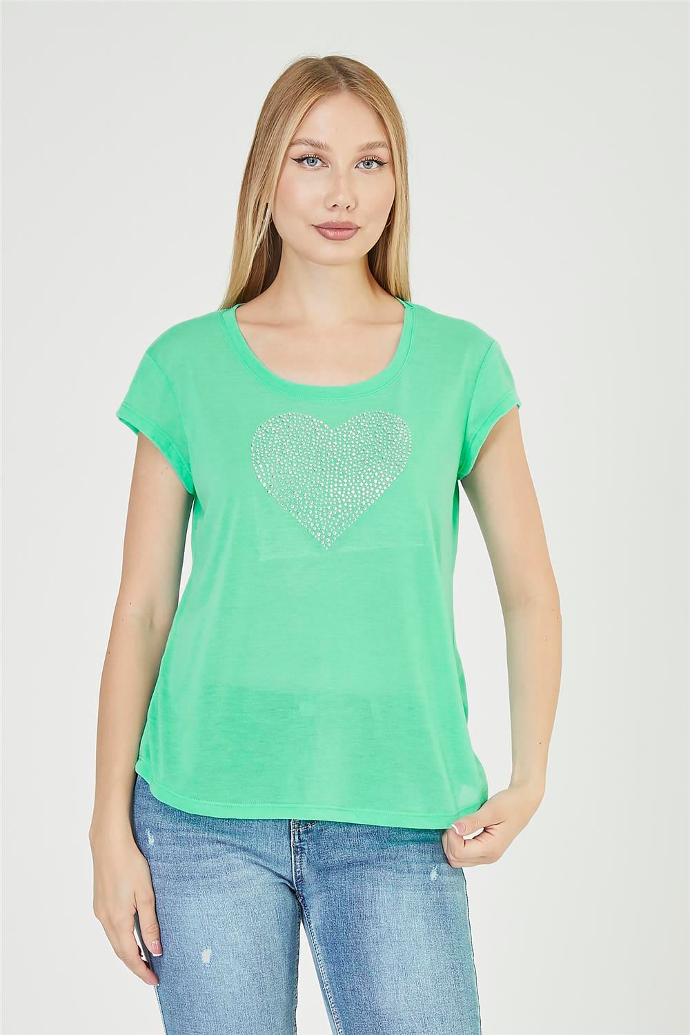 Ön Taş Baskılı Tshirt