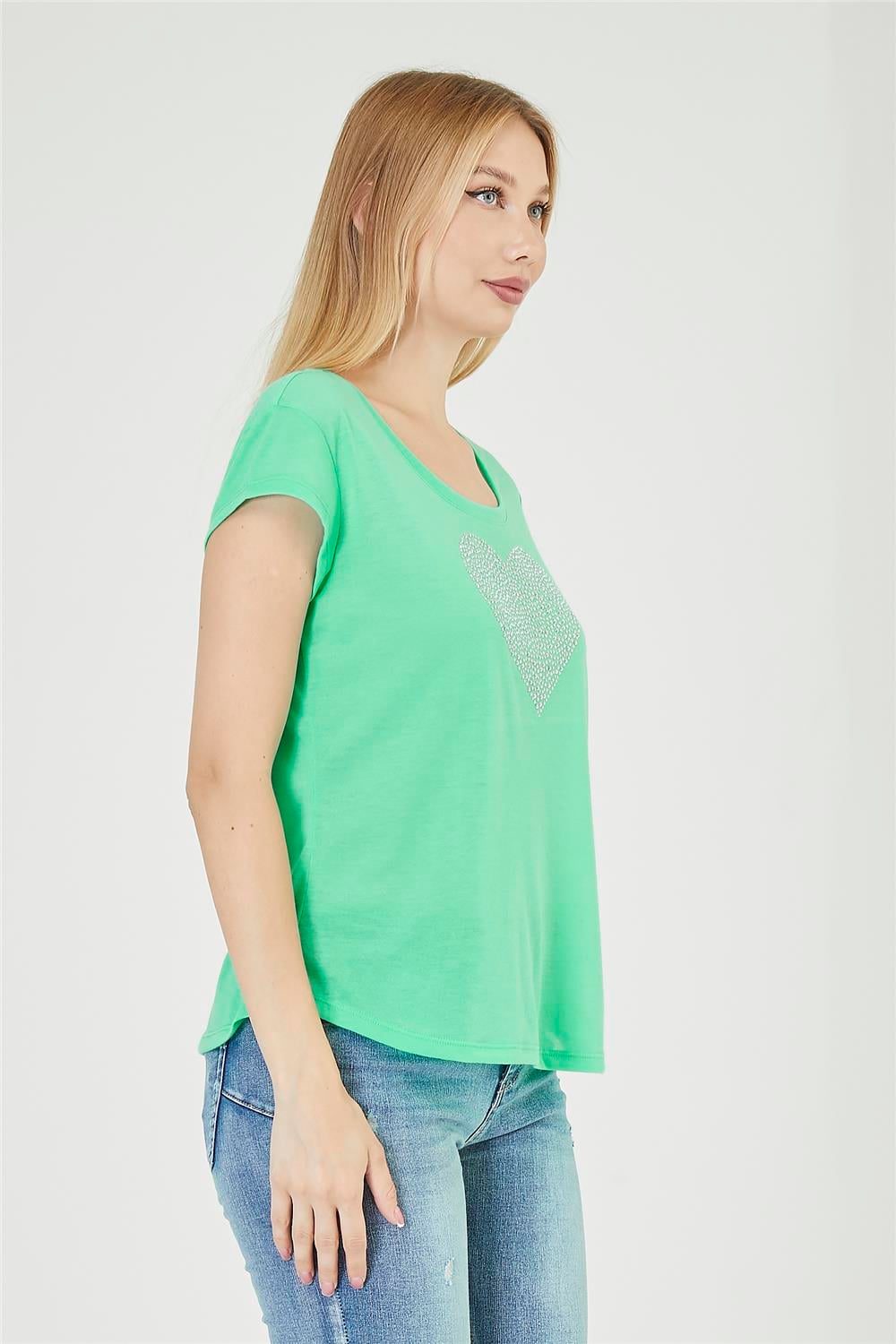 Ön Taş Baskılı Tshirt
