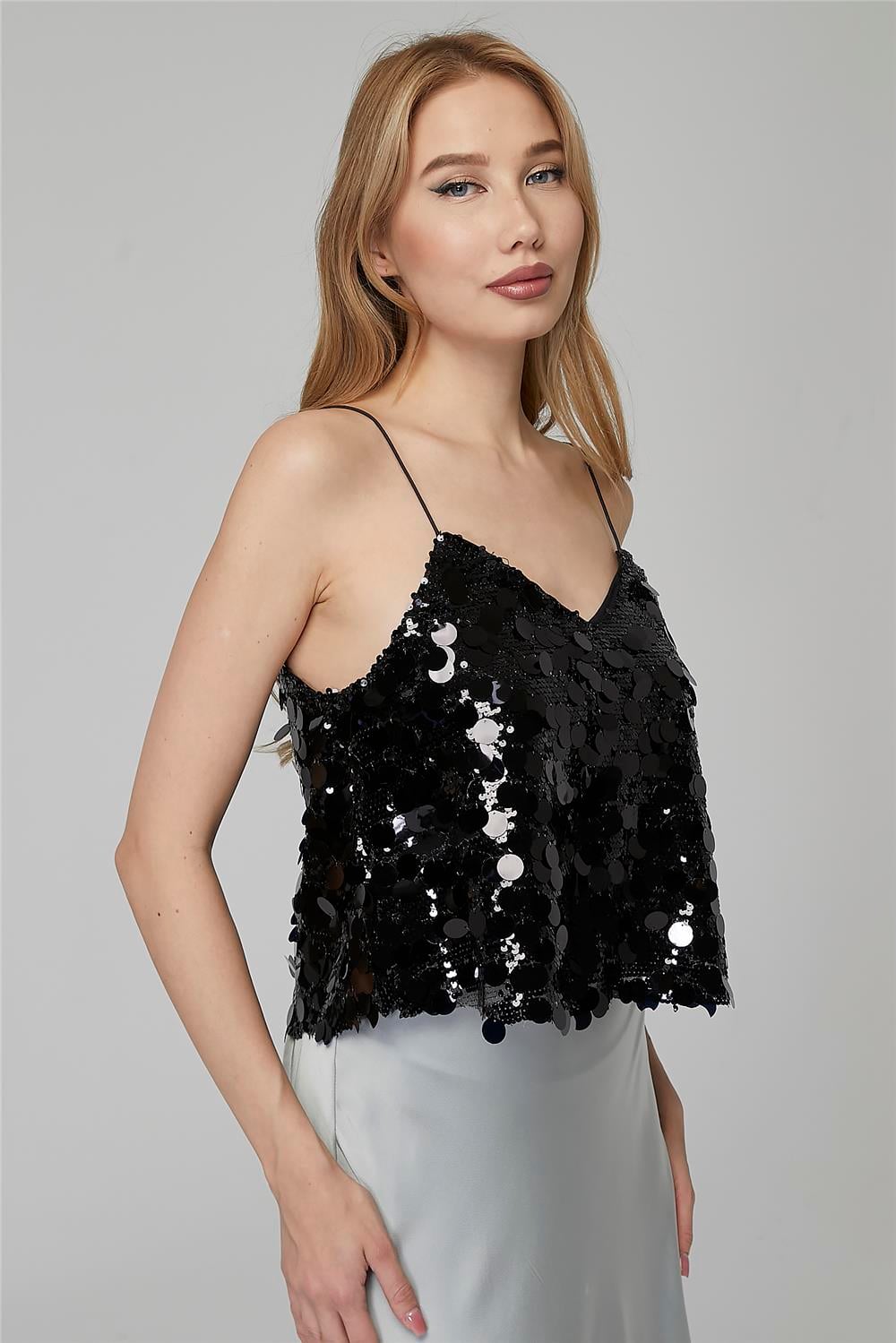 Pul Payetli Top