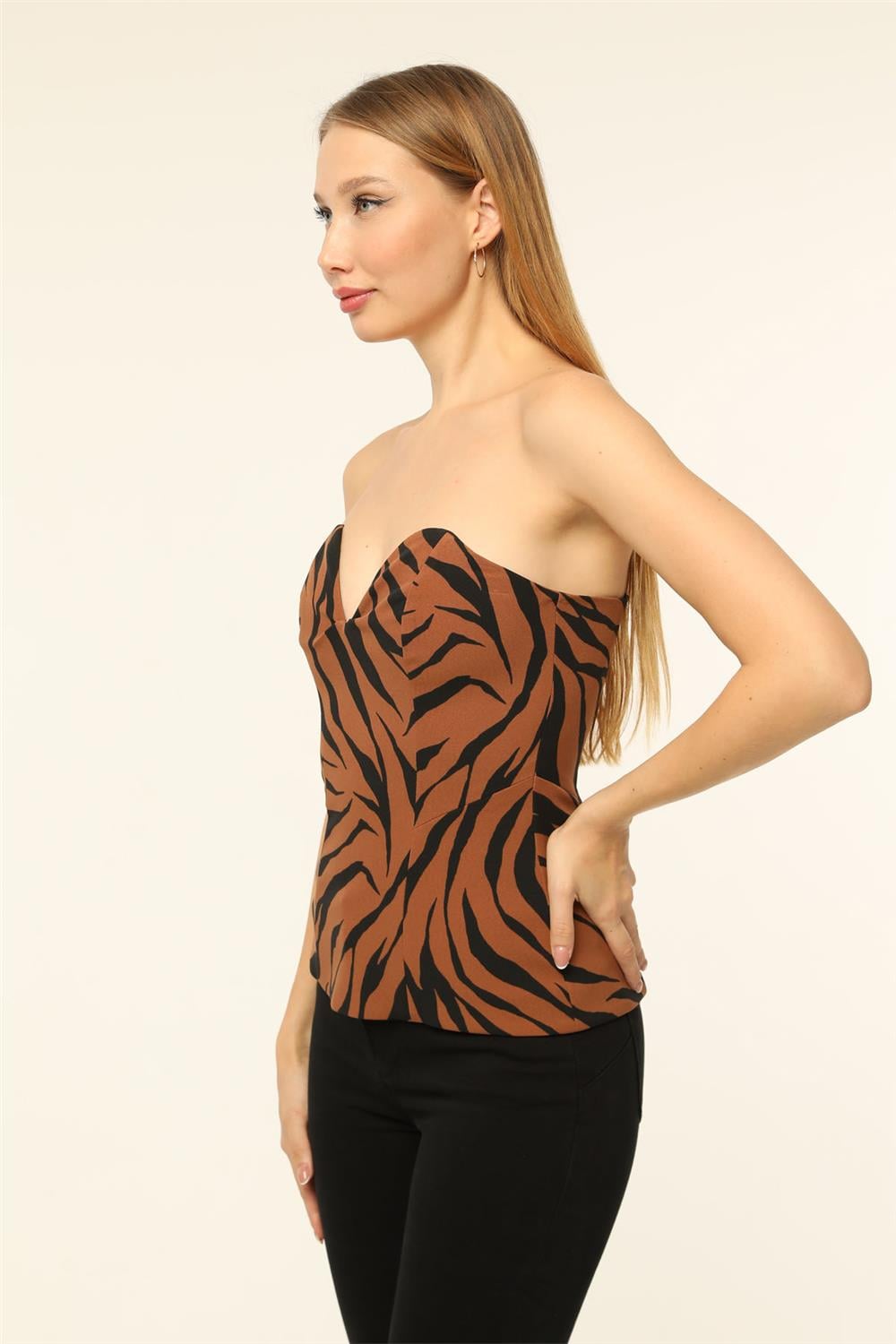 Zebra Desenli Büstiyer