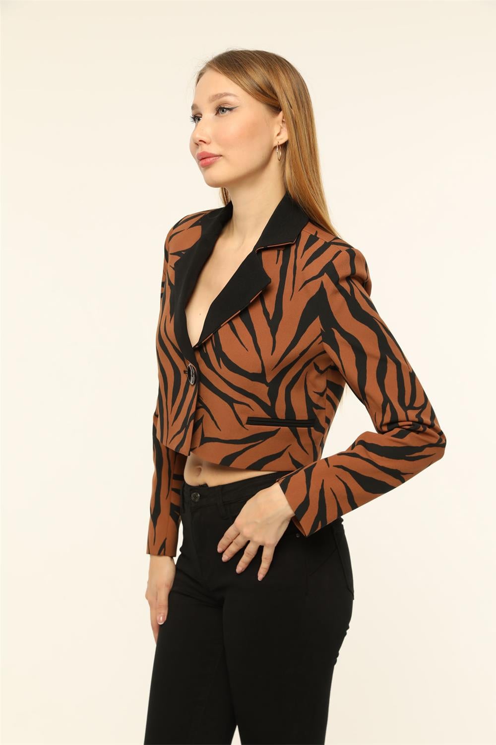Zebra Desenli Ceket